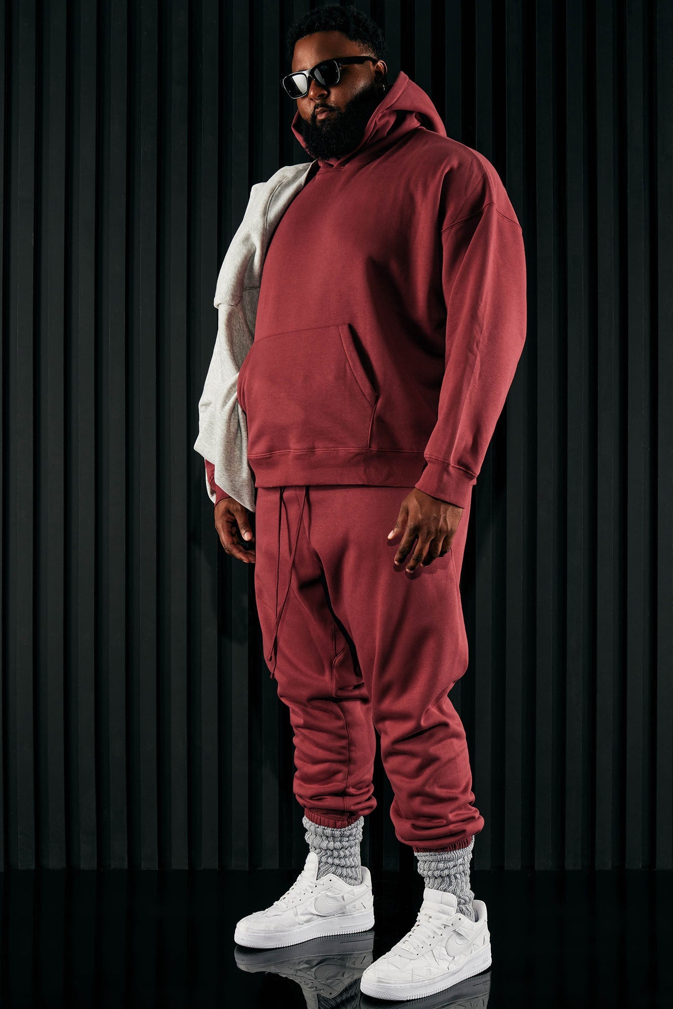 Tyson Heavyweight Sweat Jogger - Burgundy