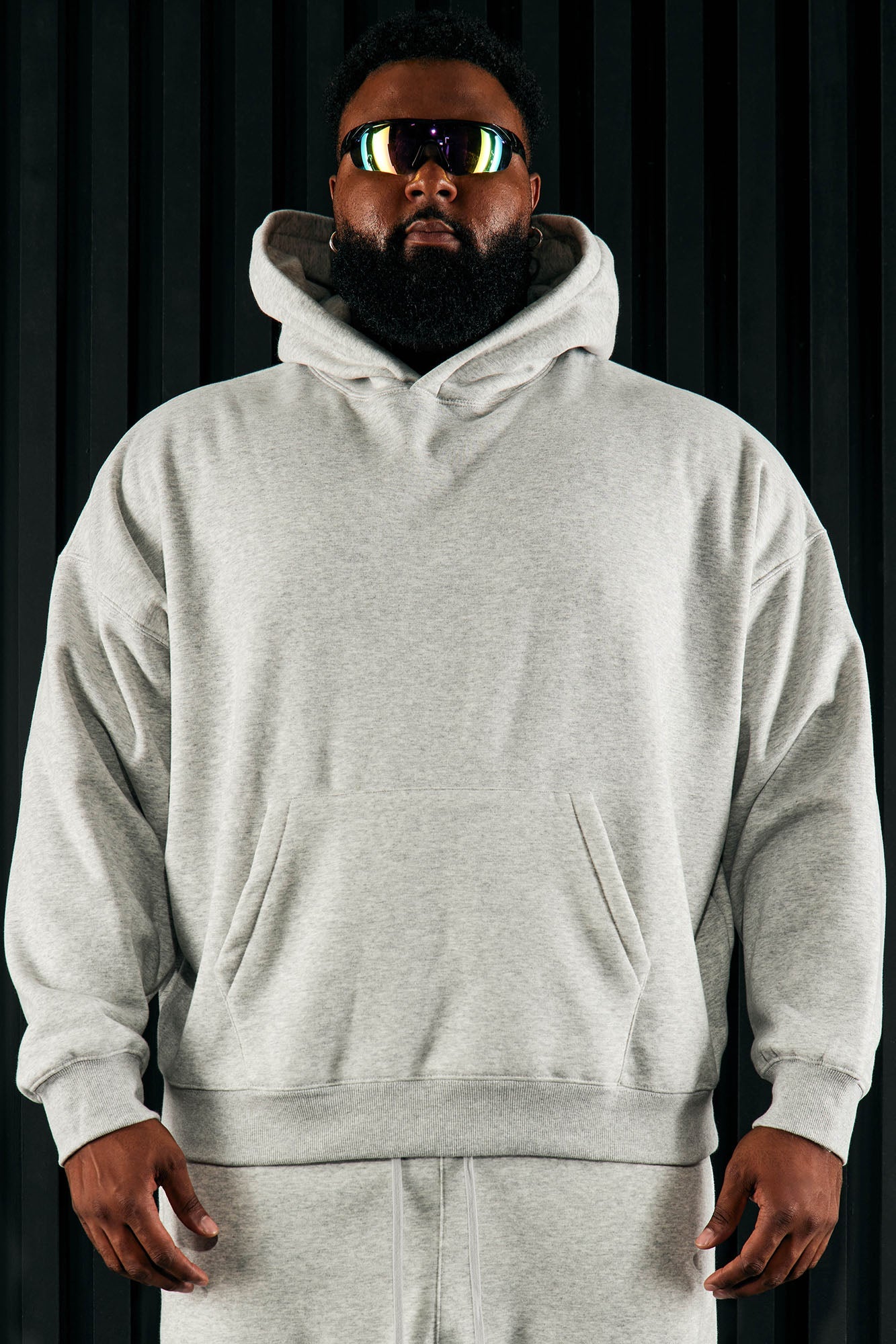 Tyson Oversized Heavyweight Hoodie - Heather Grey