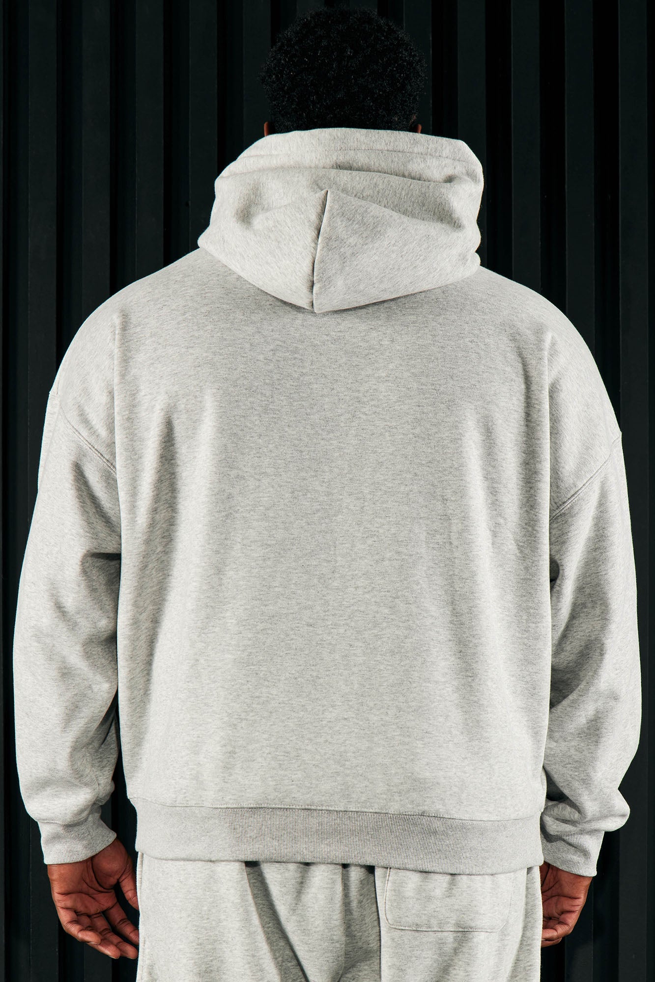 Tyson Oversized Heavyweight Hoodie - Heather Grey