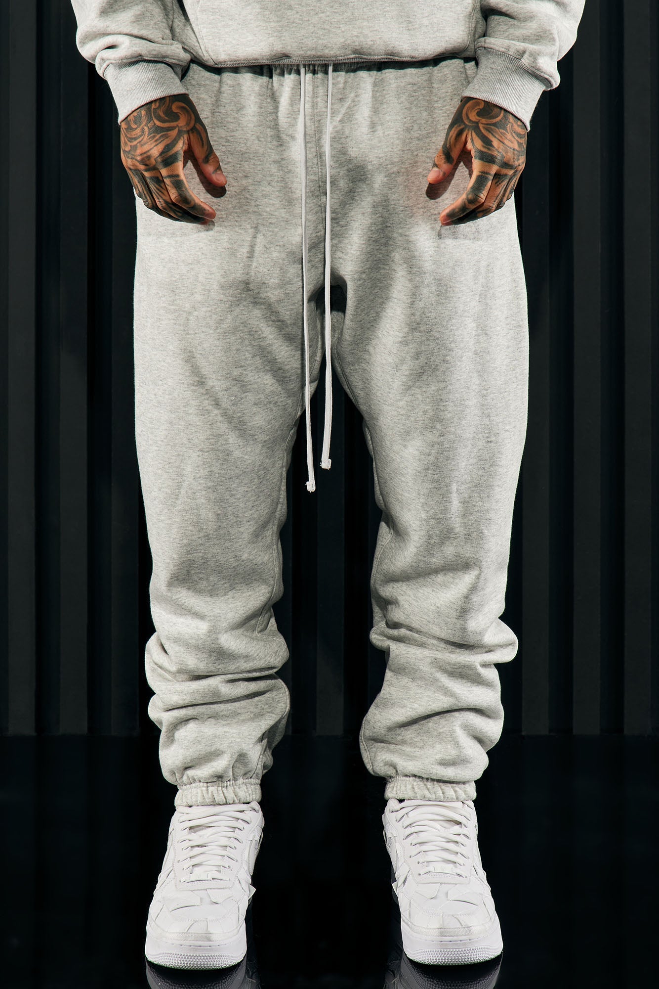 Tyson Heavyweight Sweat Jogger - Heather Grey