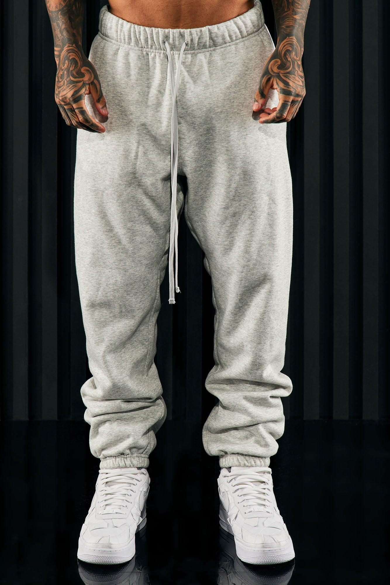 Tyson Heavyweight Sweat Jogger - Heather Grey
