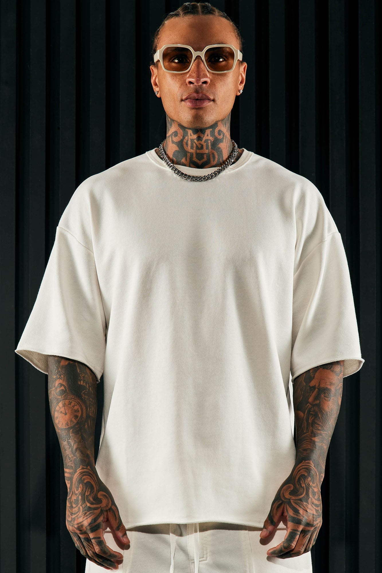 I Like How It Looks Oversized Terry Short Sleeve Tee - White
