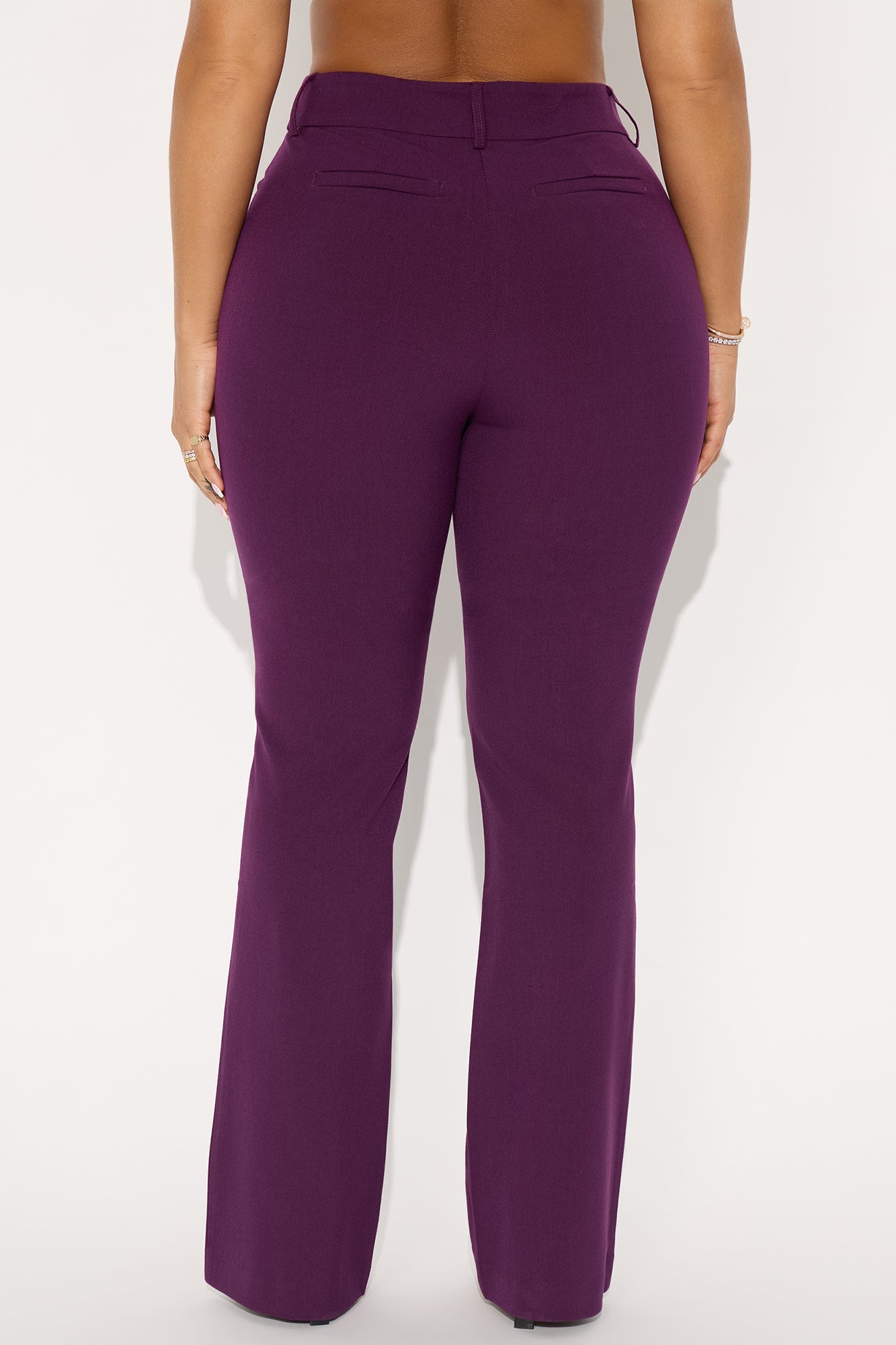 Tasha Dressy High Rise Pants - Eggplant