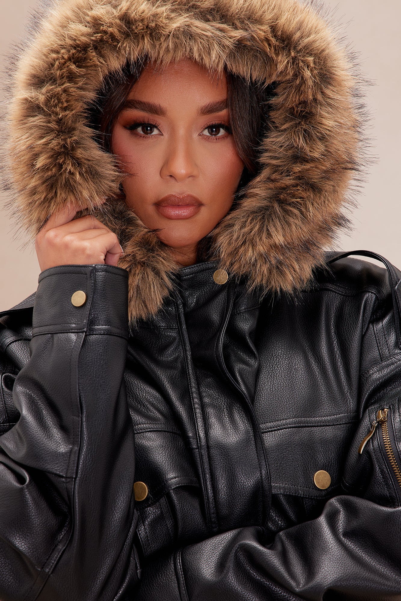 Riding Solo Faux Leather Jacket - Black