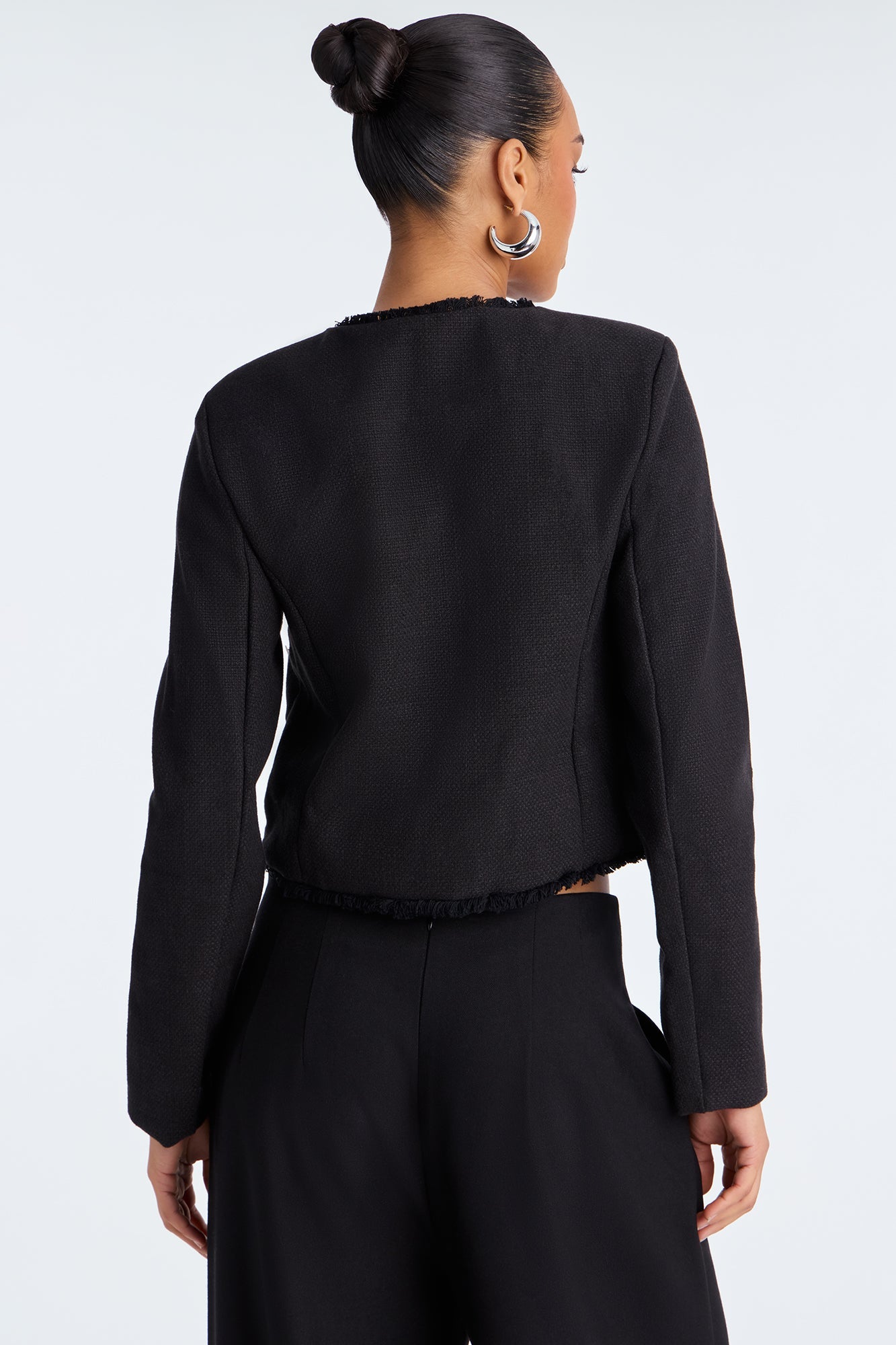 First Lady Tweed Coat - Black