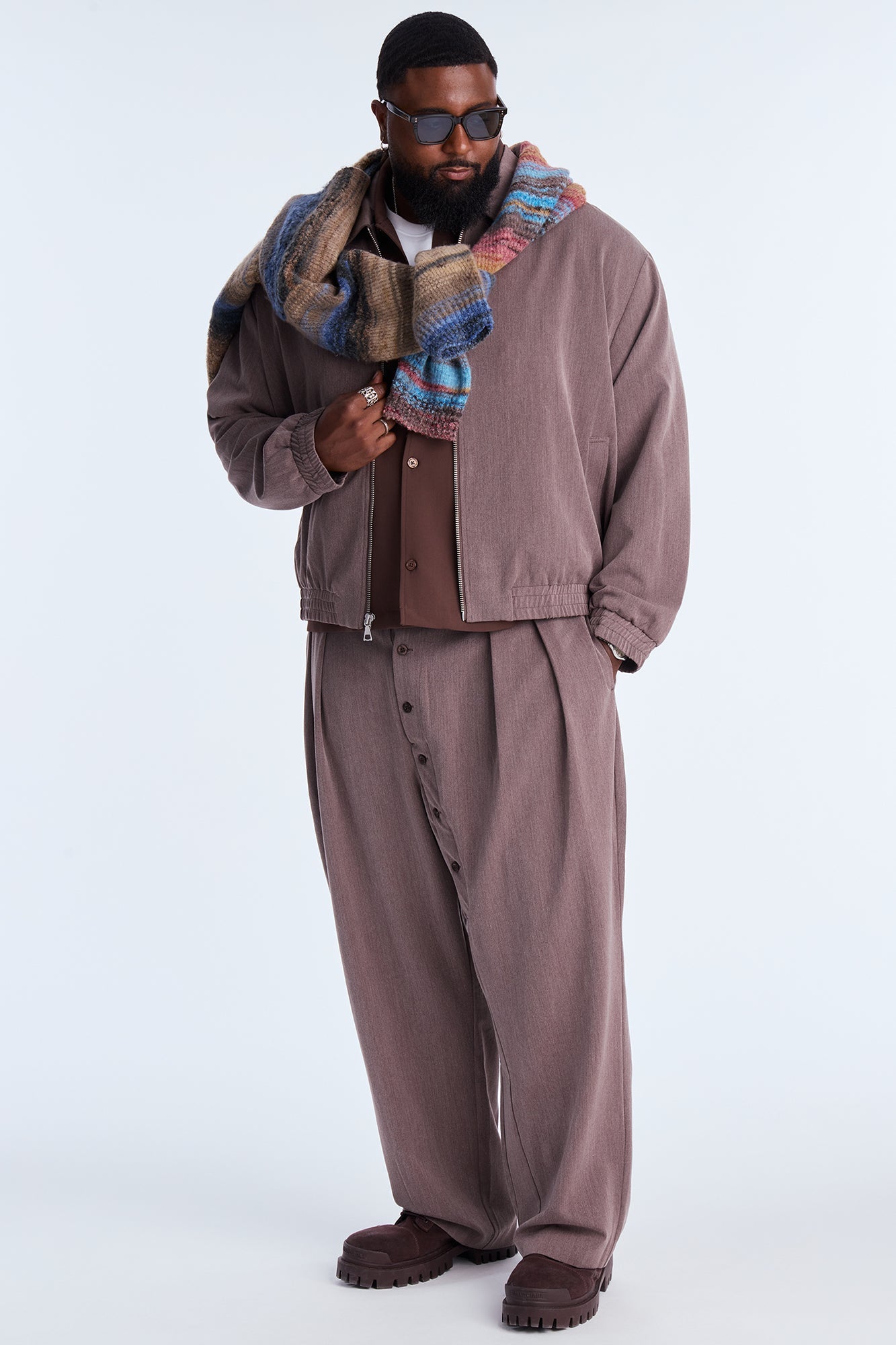 Relaxed Upper East Side Zip Jacket - Brown