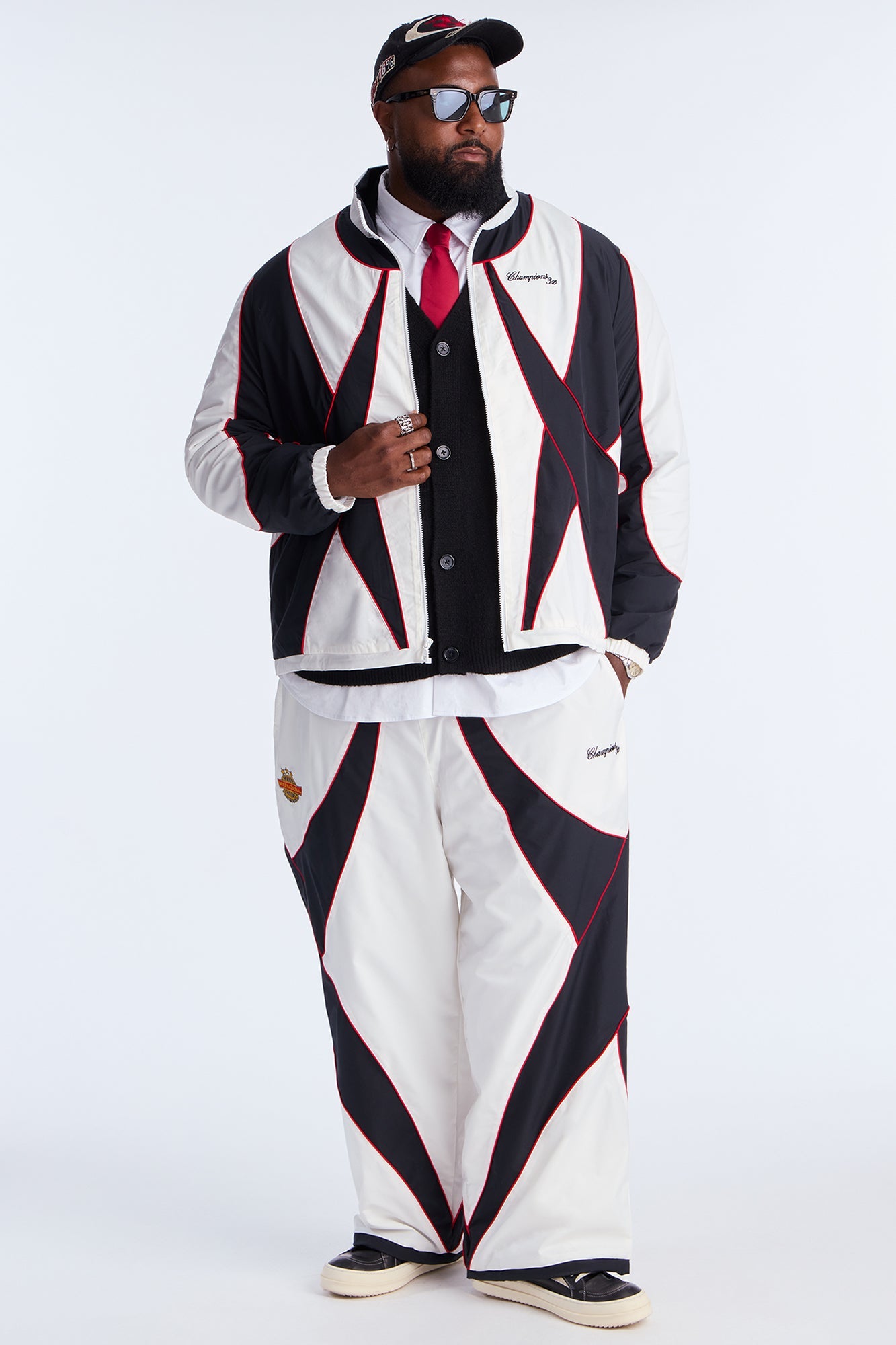 International Champions Color Blocked Windbreaker Jacket - Black/combo