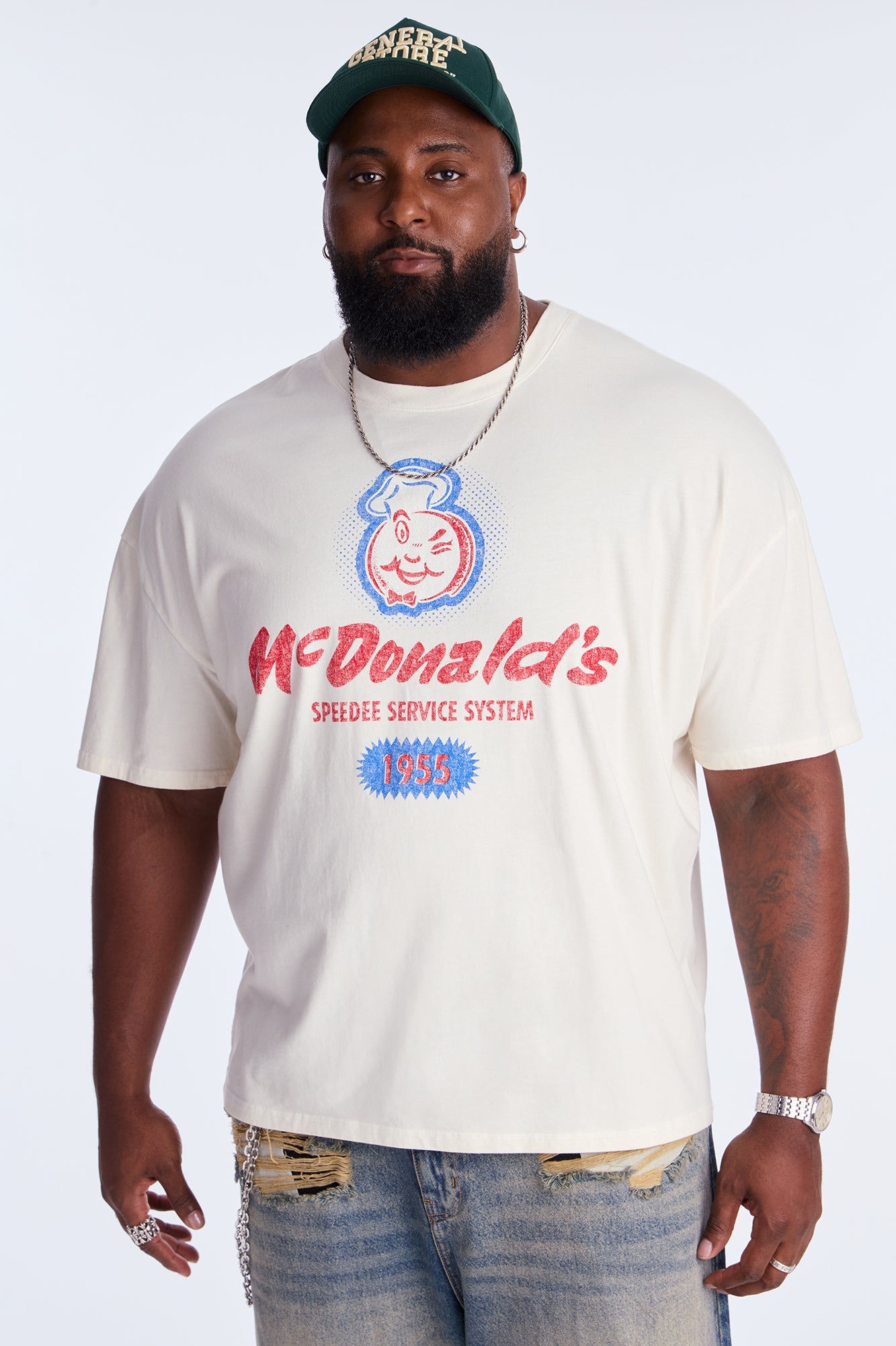 McDonald's Speedee Service Oversized Short Sleeve Tee - Off White