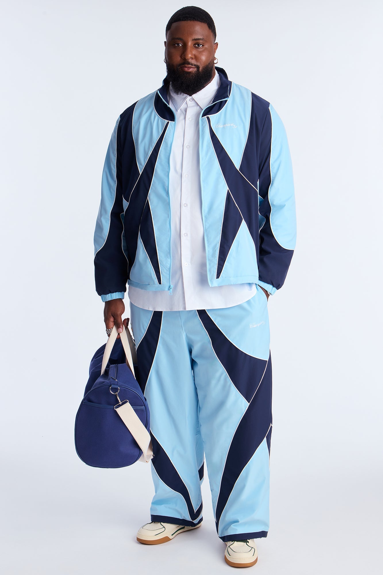 Baggy International Champions Color Blocked Track Pant - Blue/combo