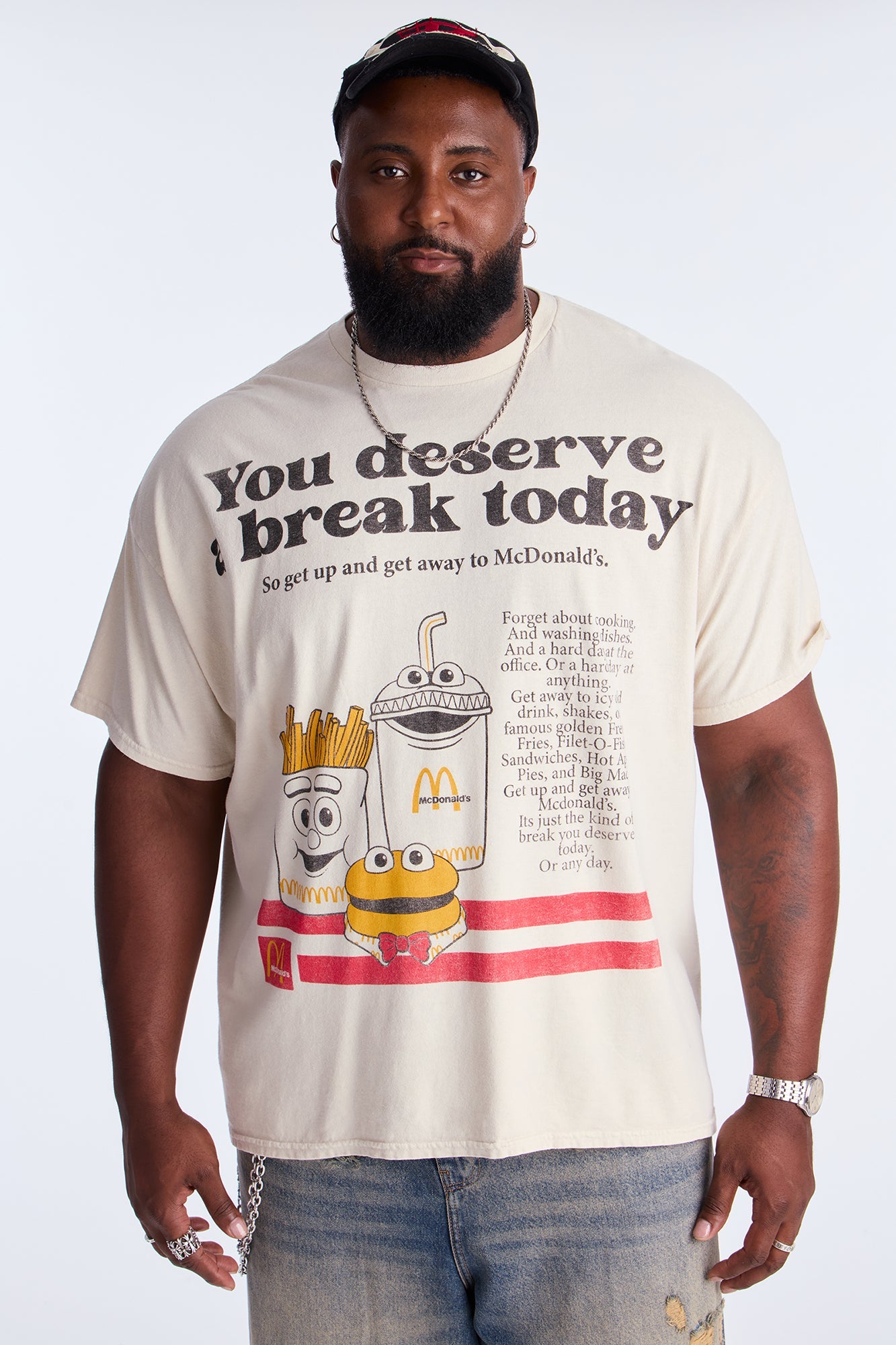 McDonalds Meal Vintage Short Sleeve Tee - Natural
