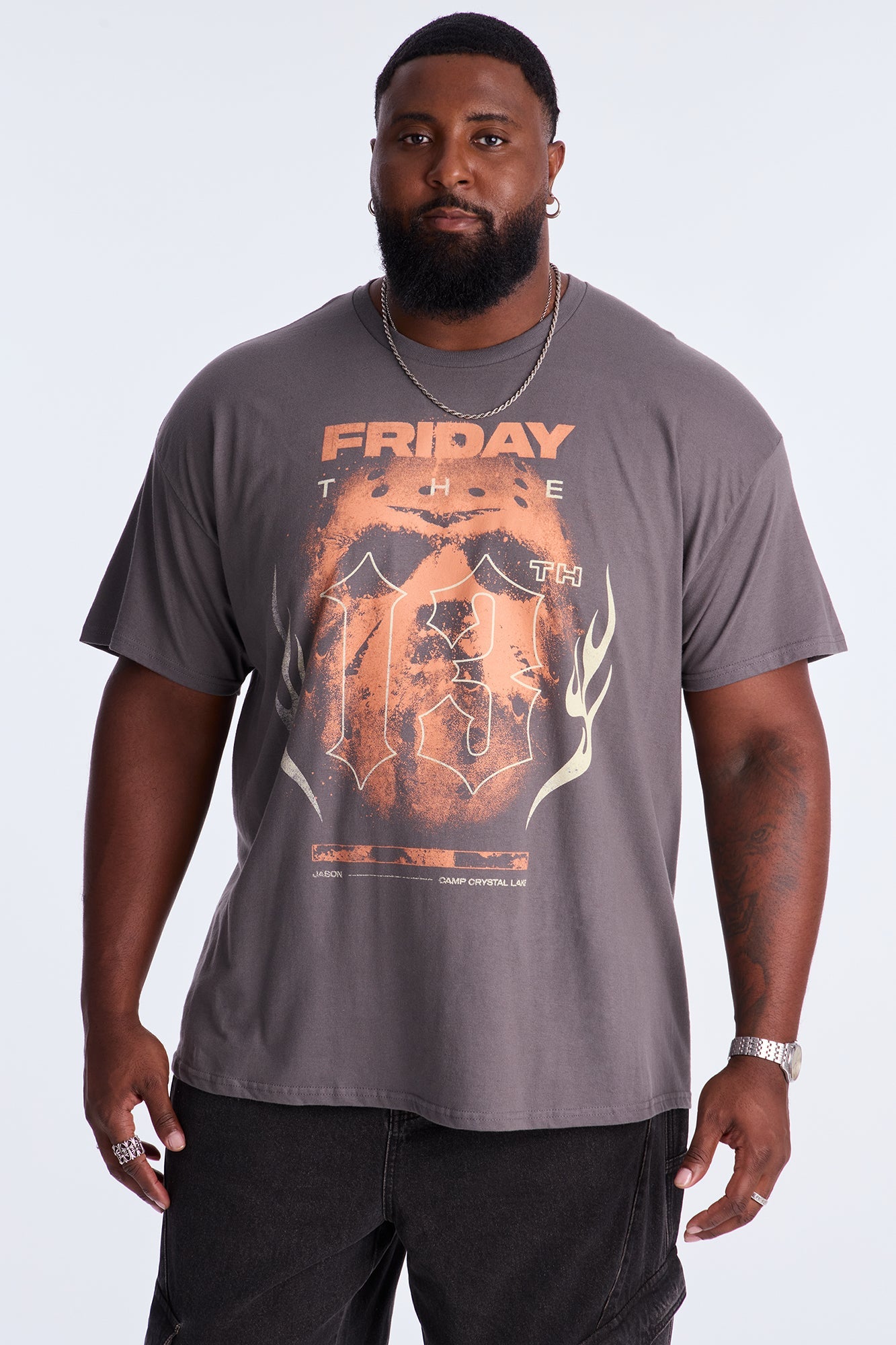 Friday The 13th Crystal Lake Short Sleeve Tee - Charcoal