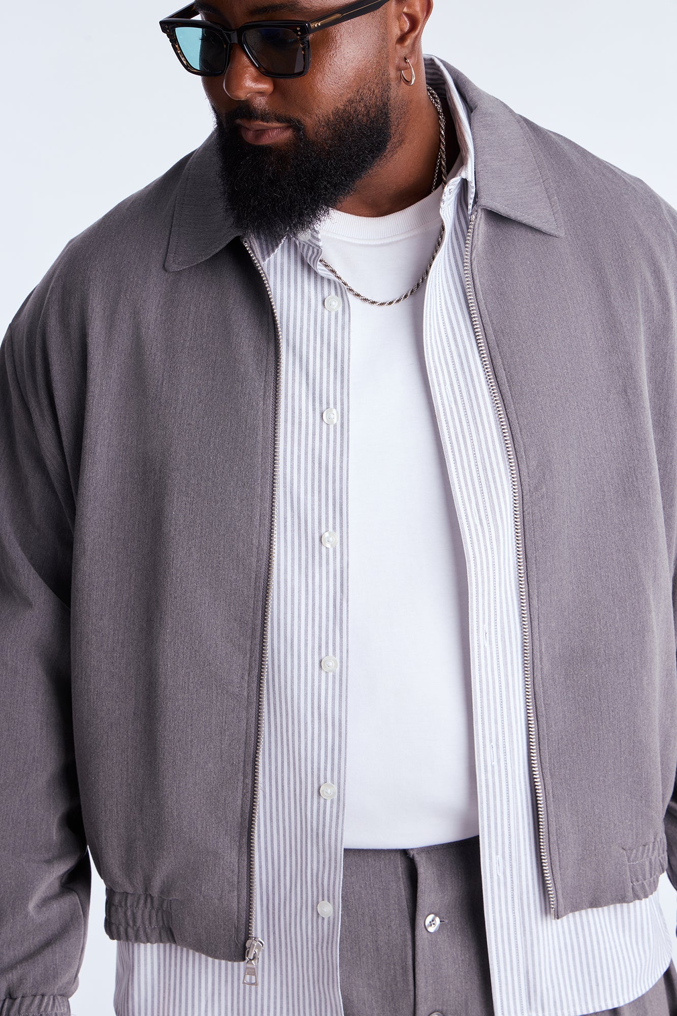 Relaxed Upper East Side Zip Jacket - Charcoal