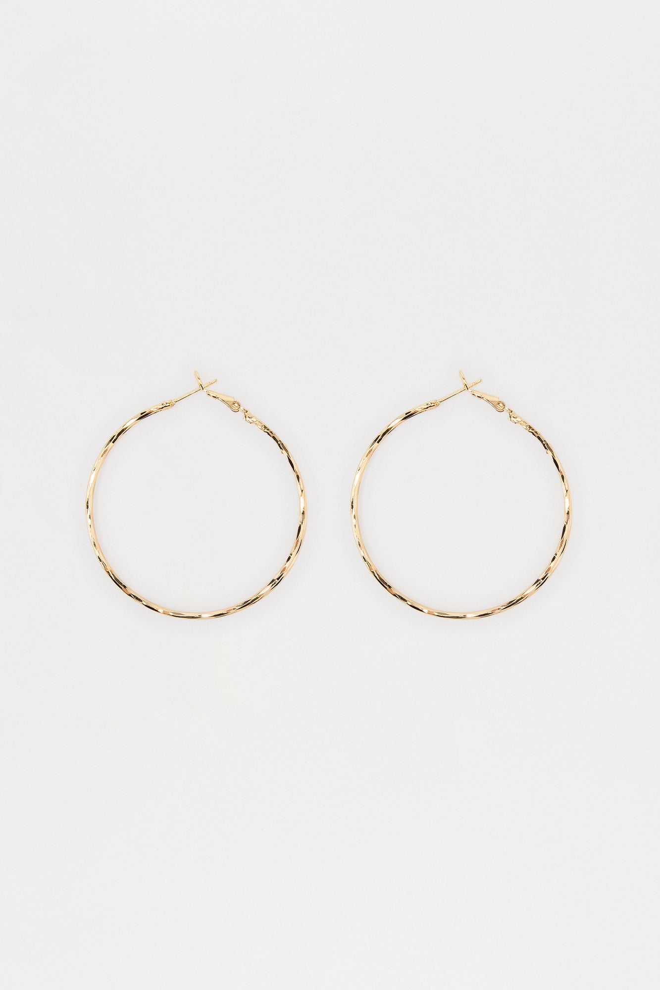 Double The Odds Hoop Earrings - Gold