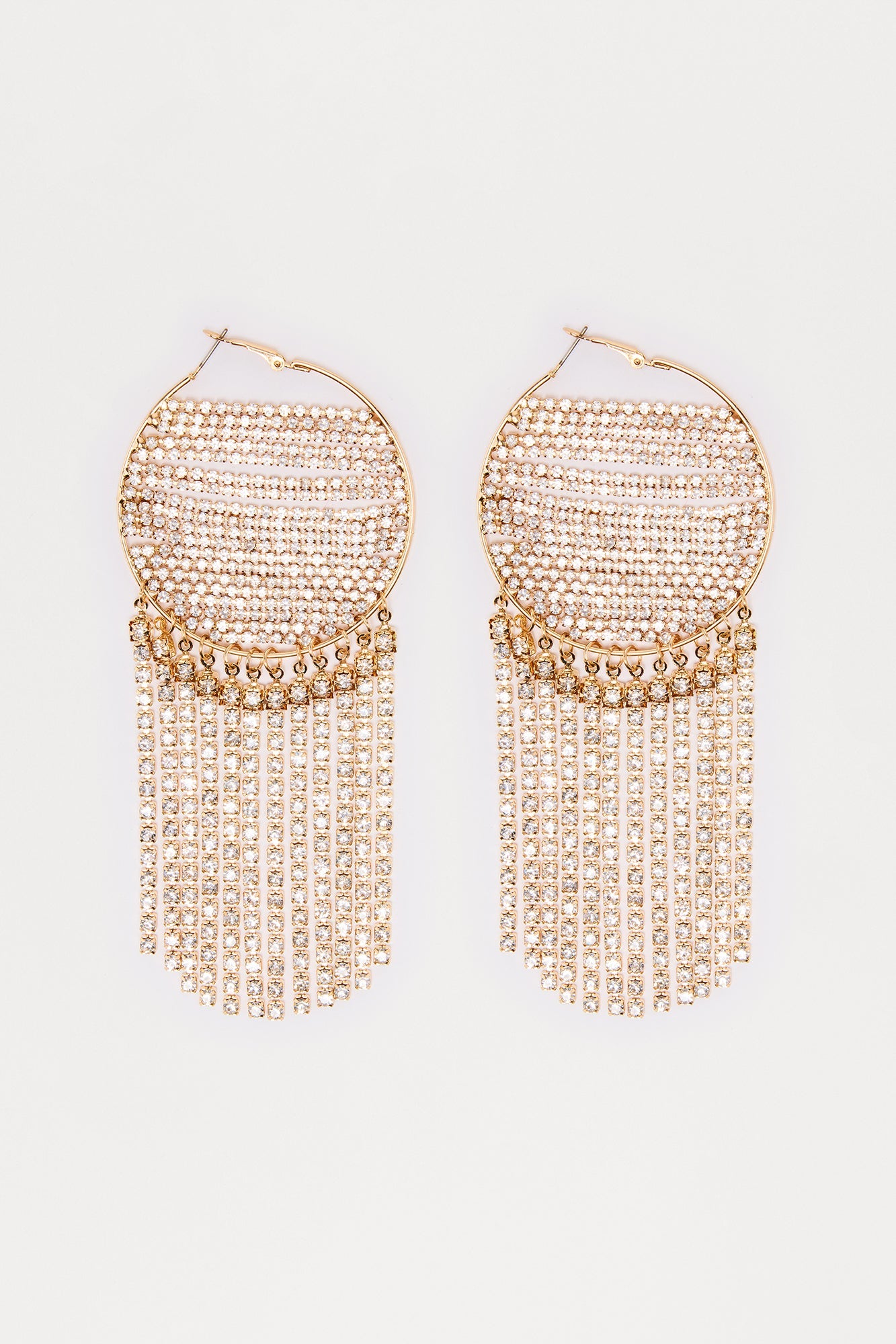 Disco Drip Statement Drop Earrings - Gold
