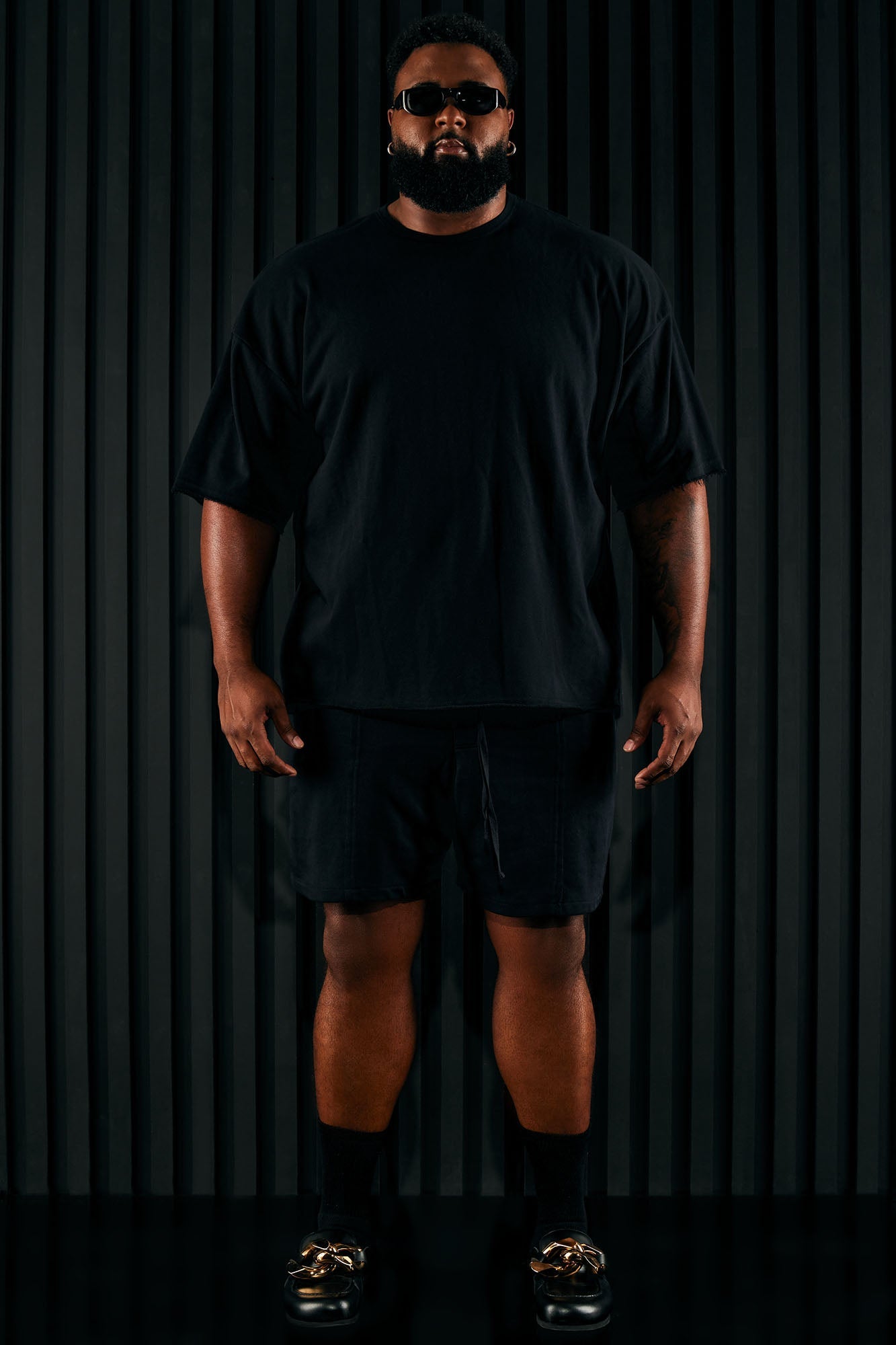 I Like How It Looks Oversized Terry Short Sleeve Tee - Black
