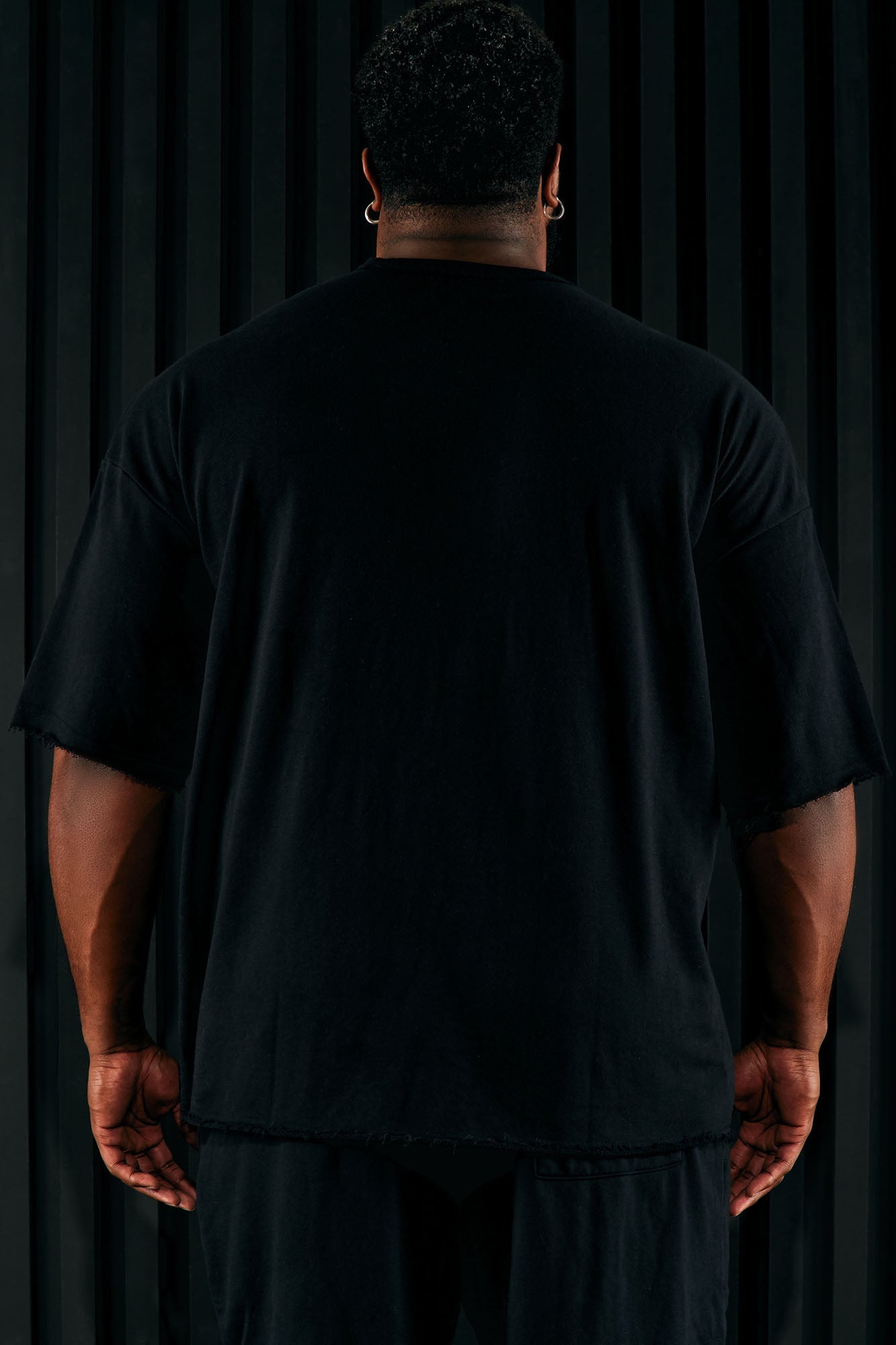I Like How It Looks Oversized Terry Short Sleeve Tee - Black