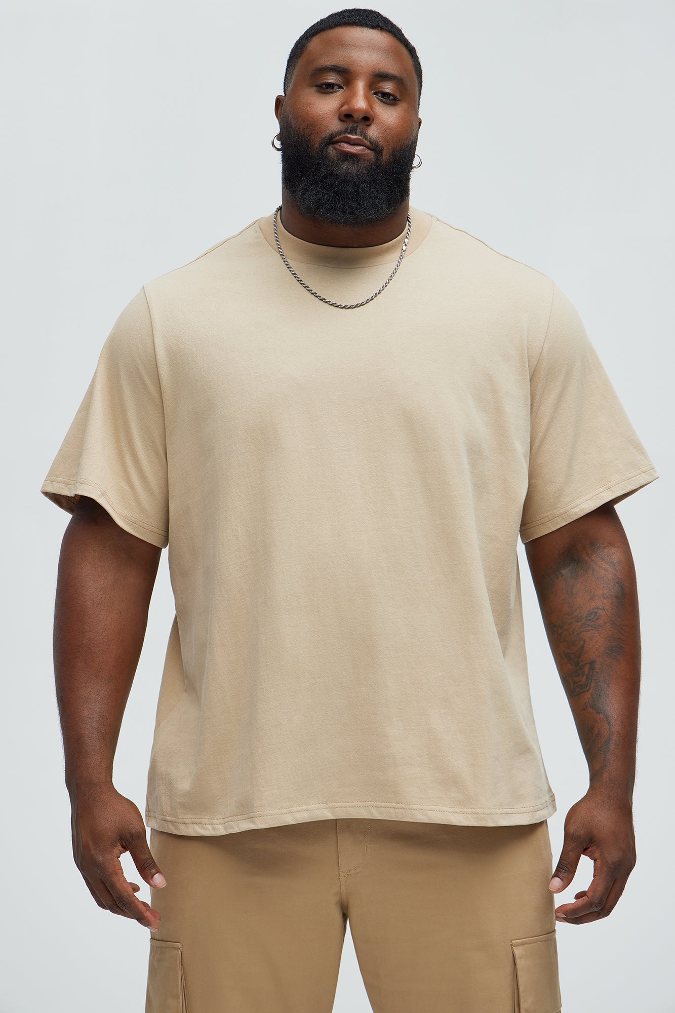 Oversized Heavyweight Tee 240GSM - Tan