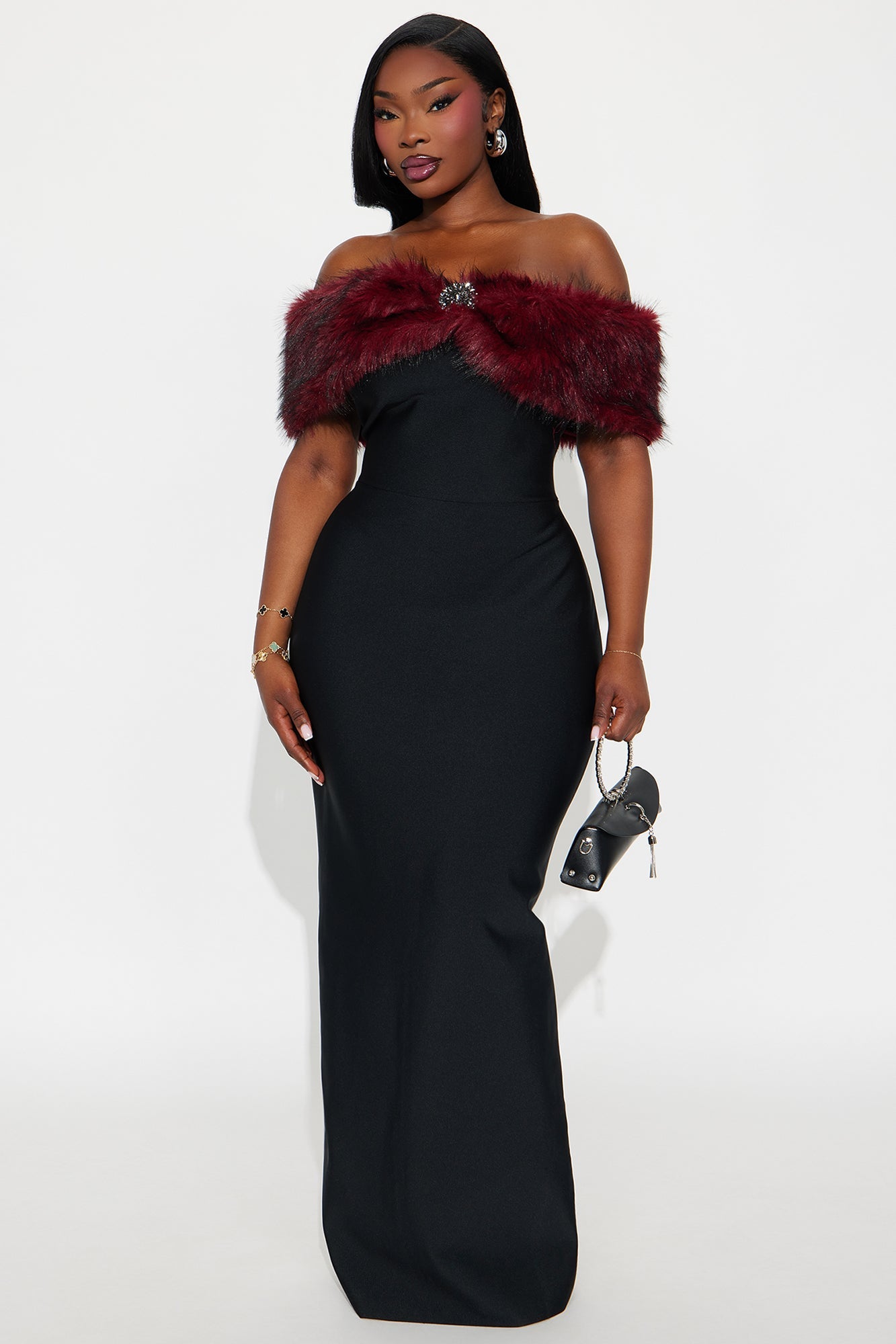 Admire Me Bandage Maxi Gown - Black/combo