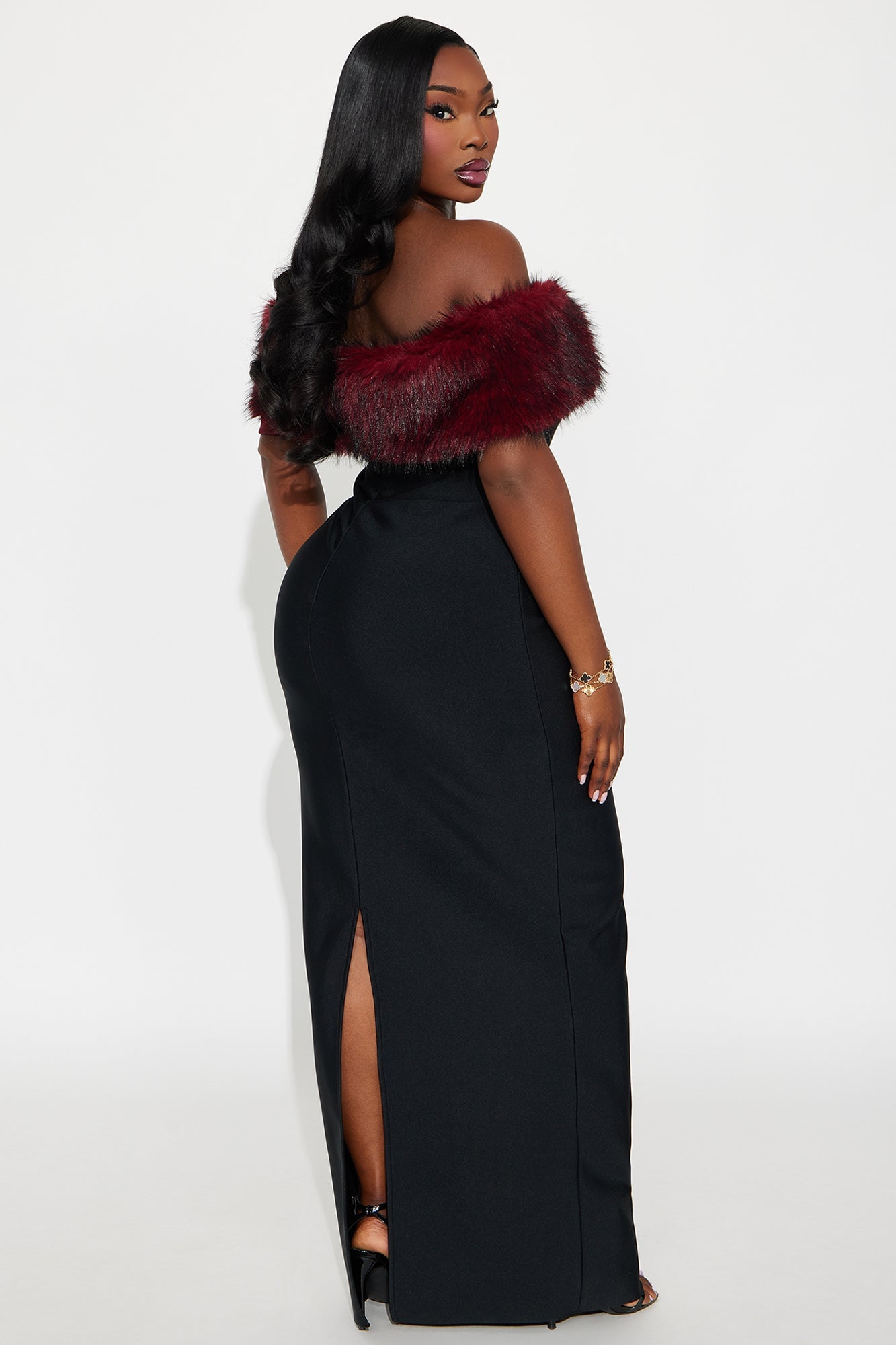 Admire Me Bandage Maxi Gown - Black/combo