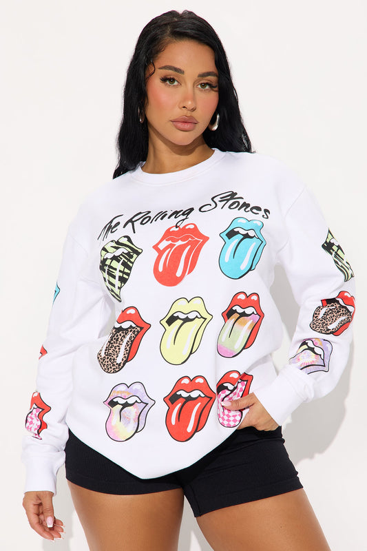 The Rolling Stones Tongue Out Sweatshirt - White