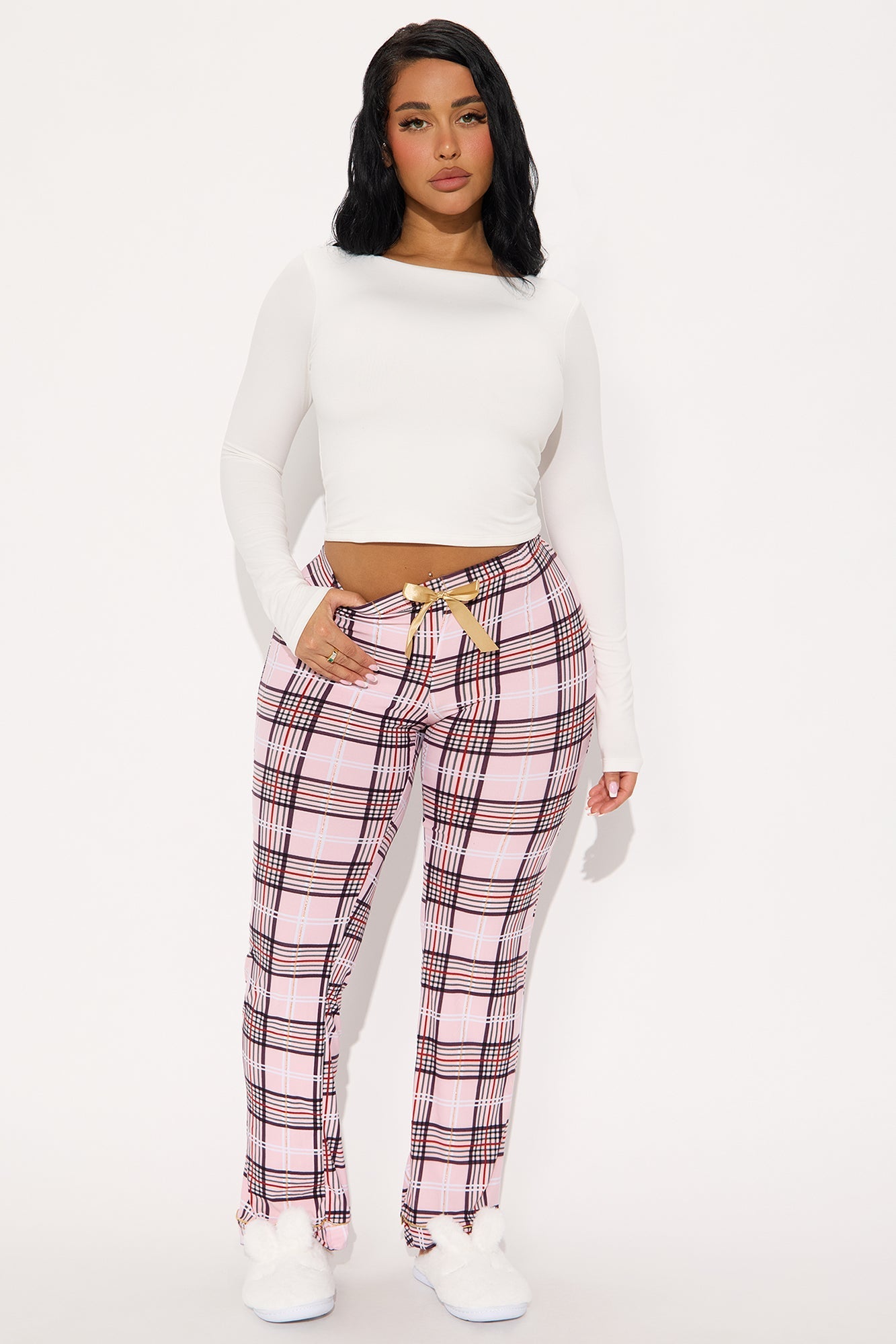 Cozy Cutie Glitter PJ Pants - Pink/combo