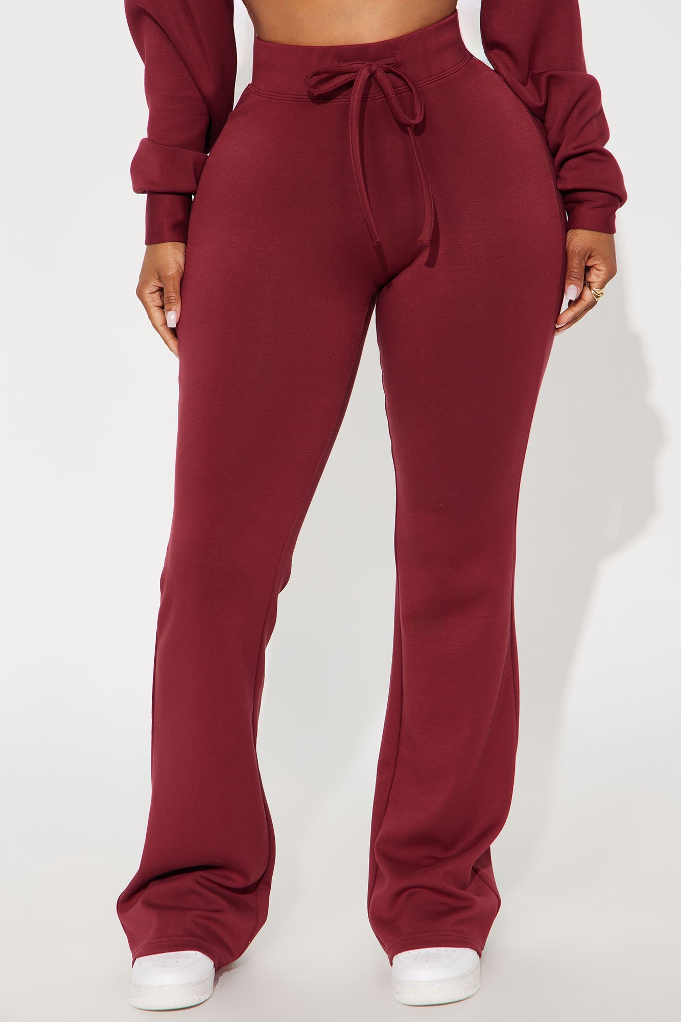 Sabrina Ultra Soft Flare Sweatpant - Burgundy