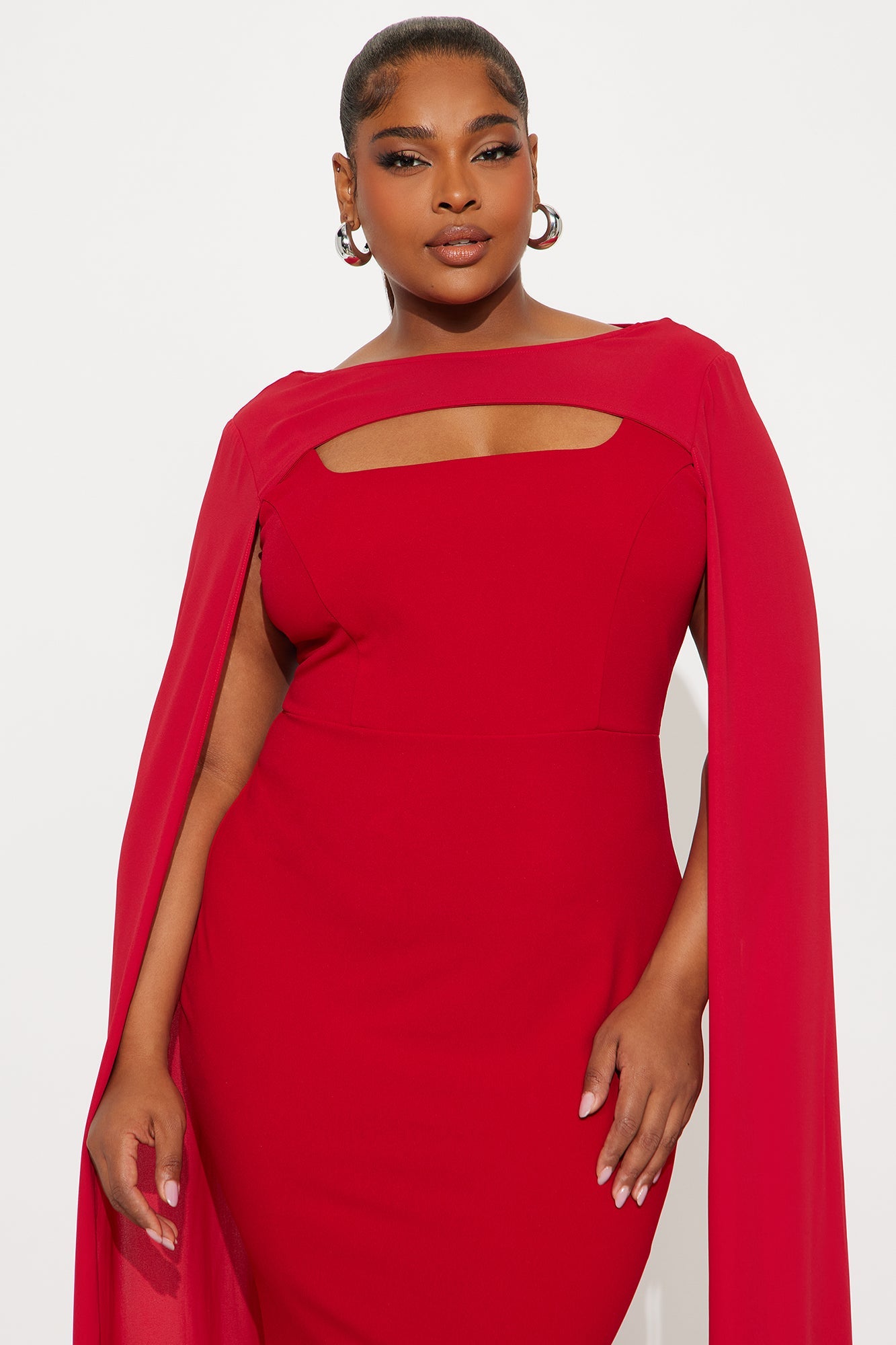 Soft Hearts Maxi Gown - Red