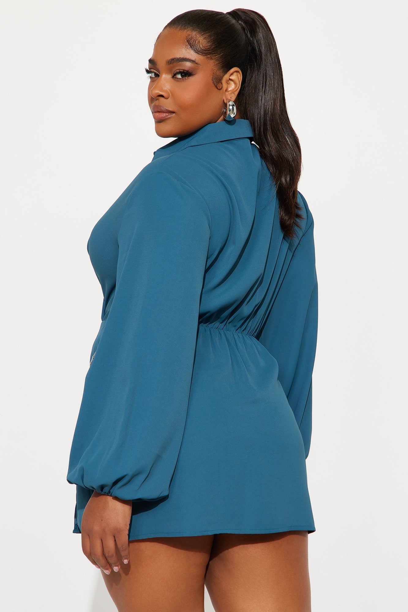 Fine & Dandy Belted Mini Dress - Teal