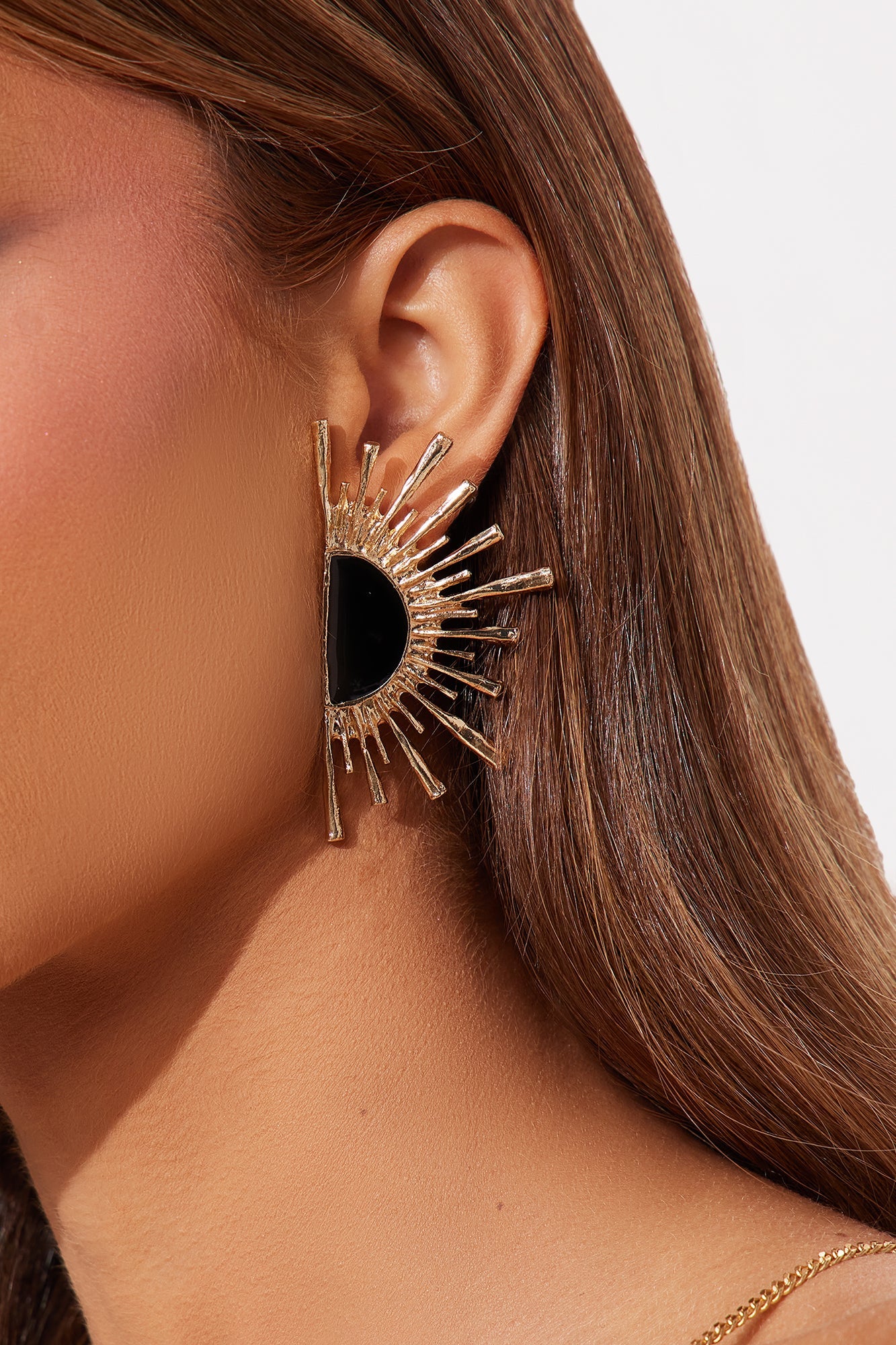 Sun Gazing Earrings - Black/Gold