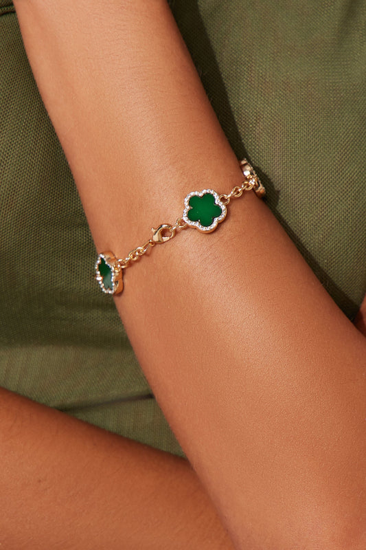 My Clover Chain Bracelet - Gold/Green
