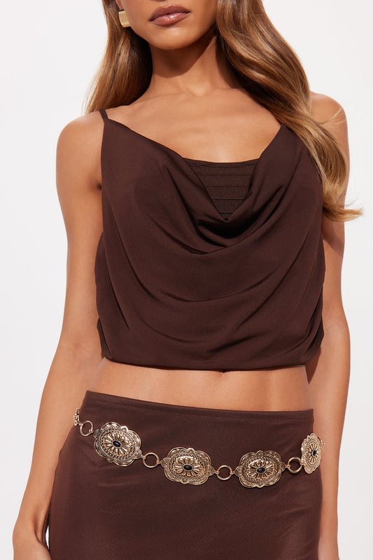 Festival Queen Chain Belt - Gold/Black