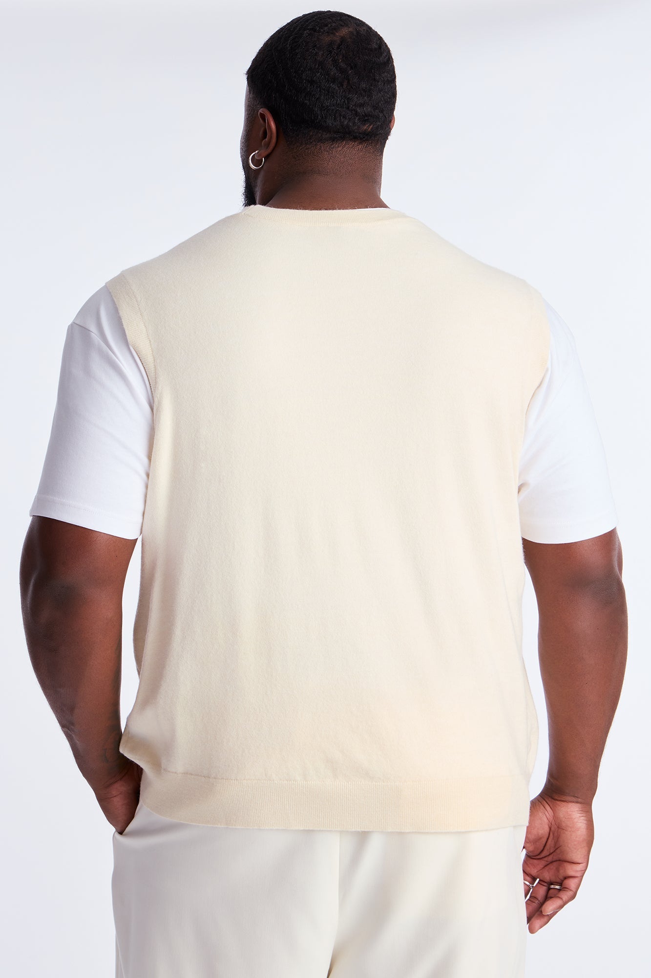 Relaxed Saint Sweater Vest - Cream/combo