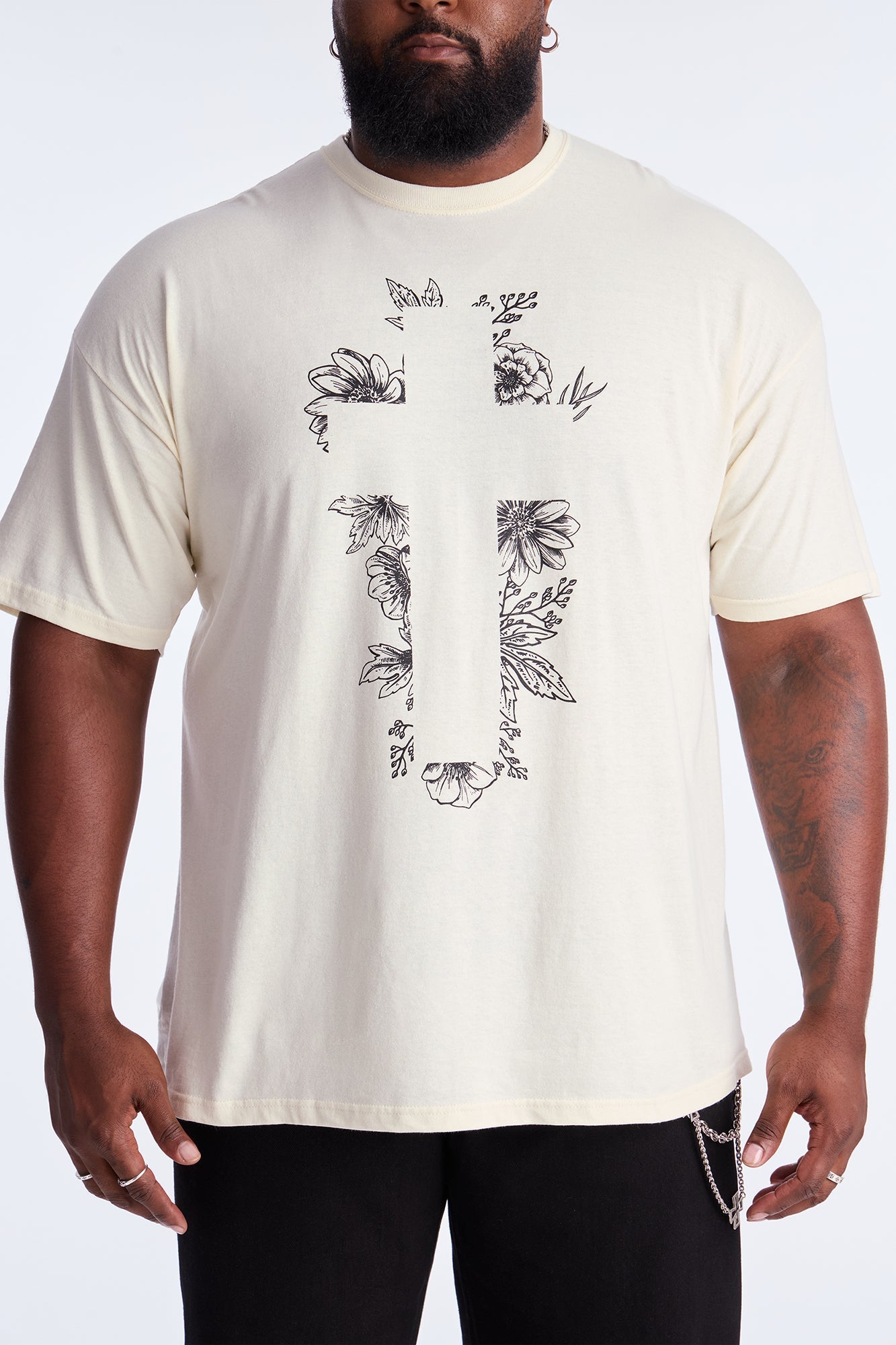 Blessed Flowers Short Sleeve Tee - Natural