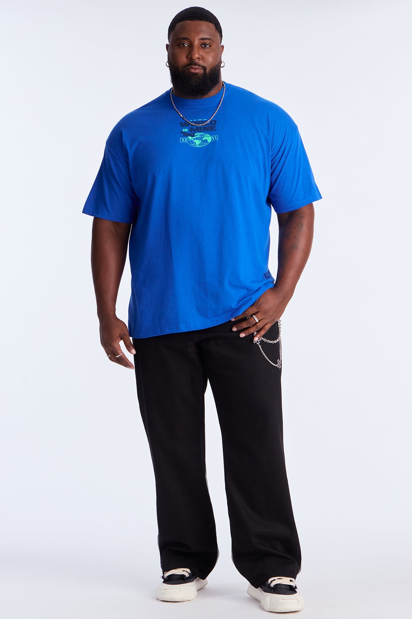 World Is Mine Ours Short Sleeve Tee - Blue