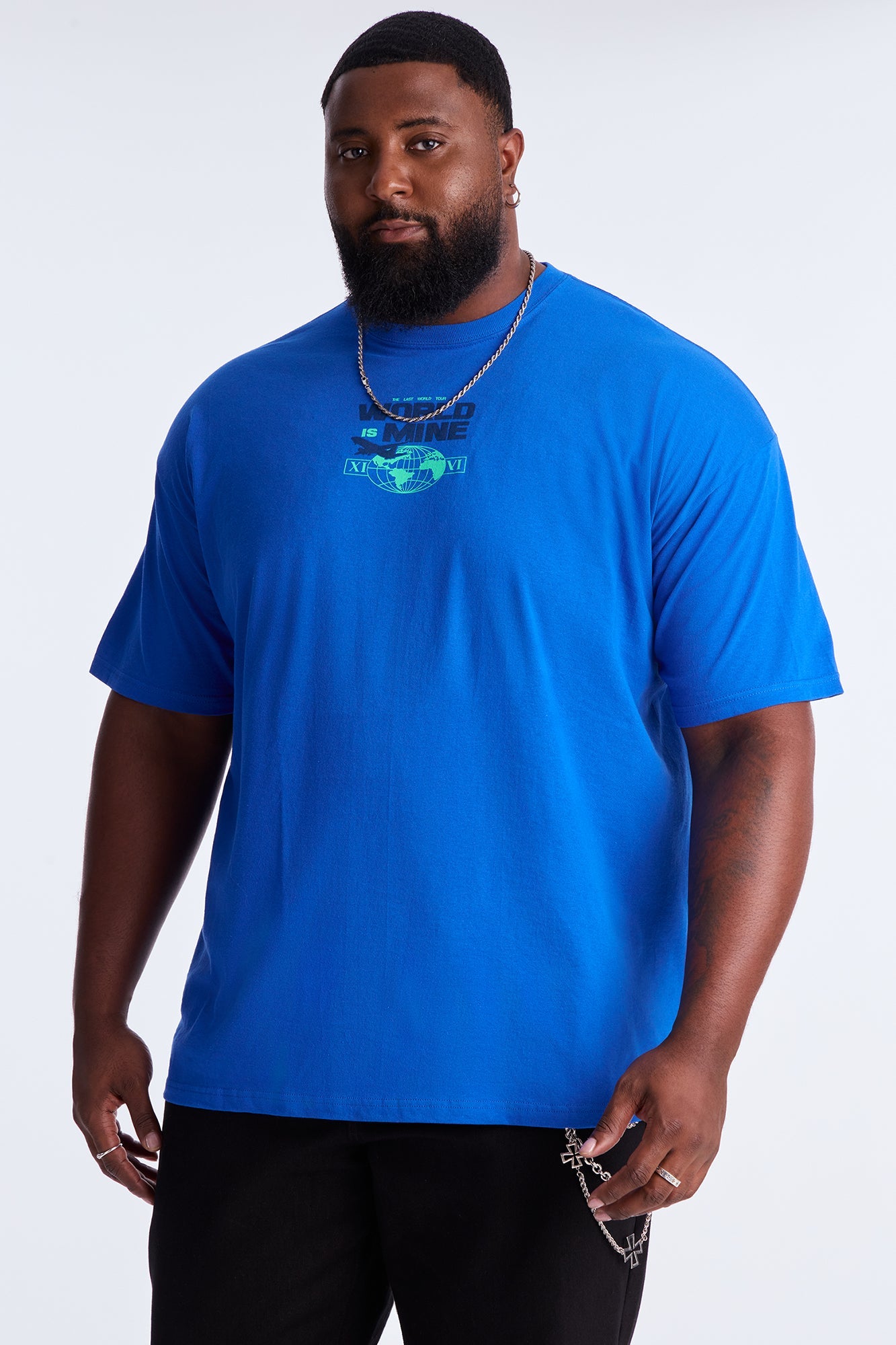 World Is Mine Ours Short Sleeve Tee - Blue