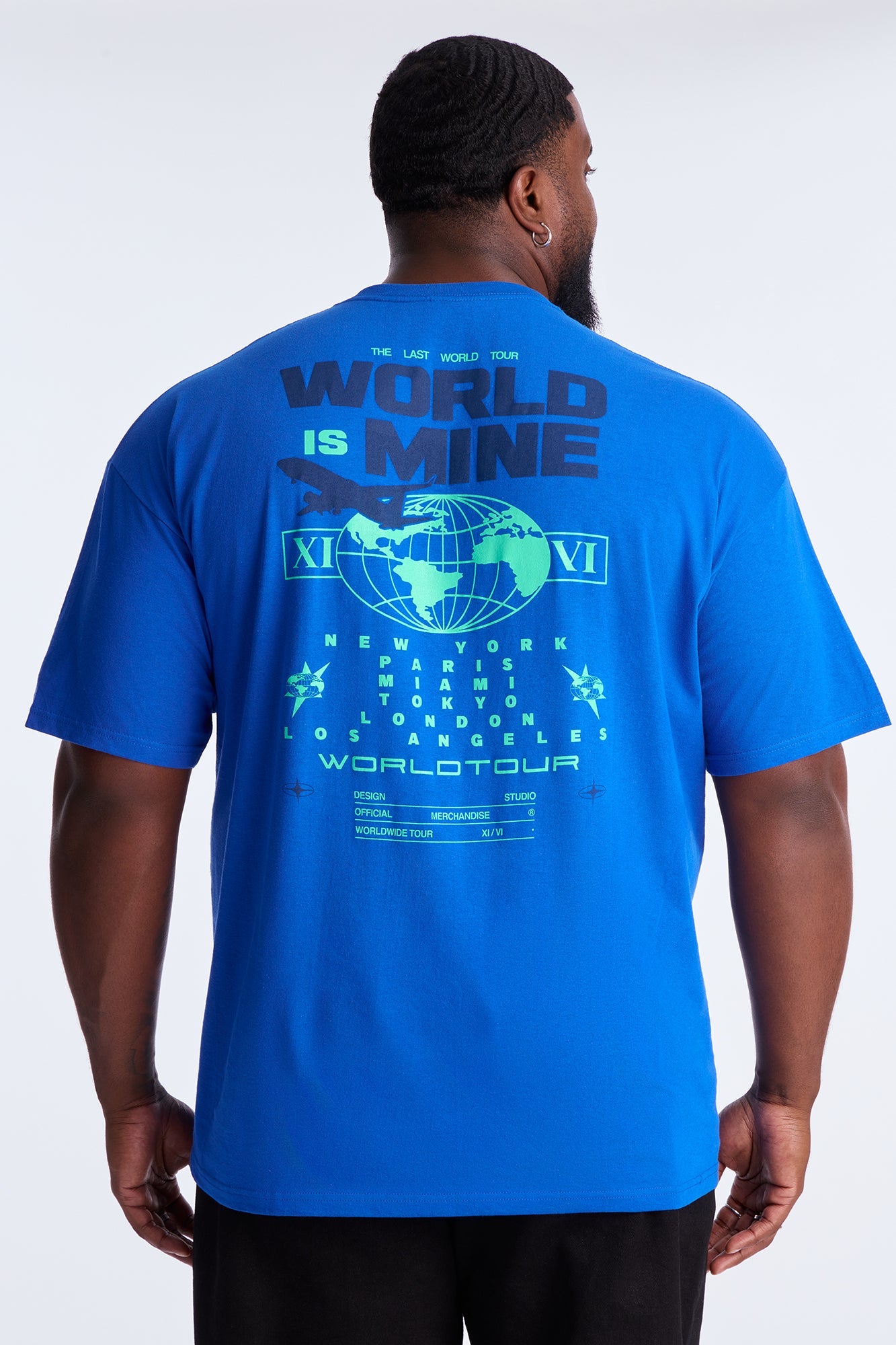 World Is Mine Ours Short Sleeve Tee - Blue