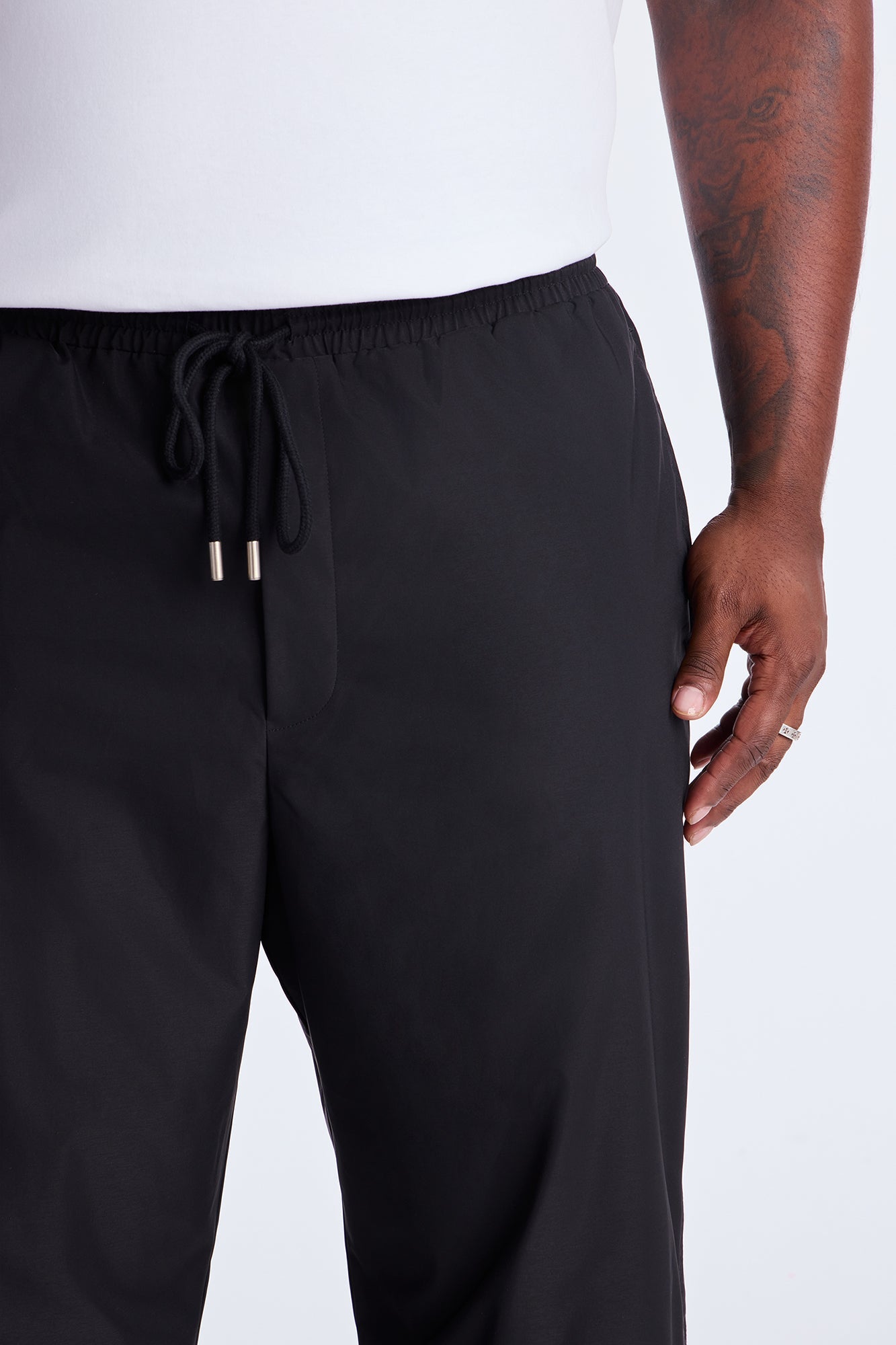 Baggy Lose Control Snap Button Pant - Black