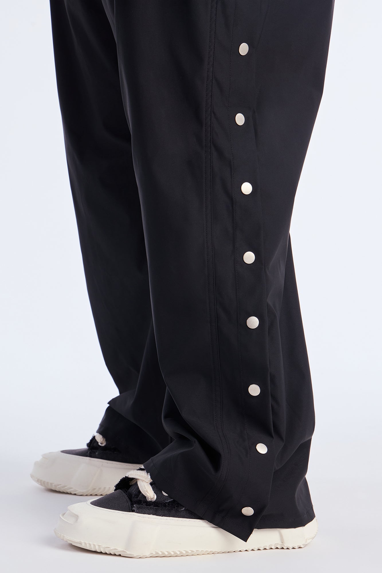 Baggy Lose Control Snap Button Pant - Black