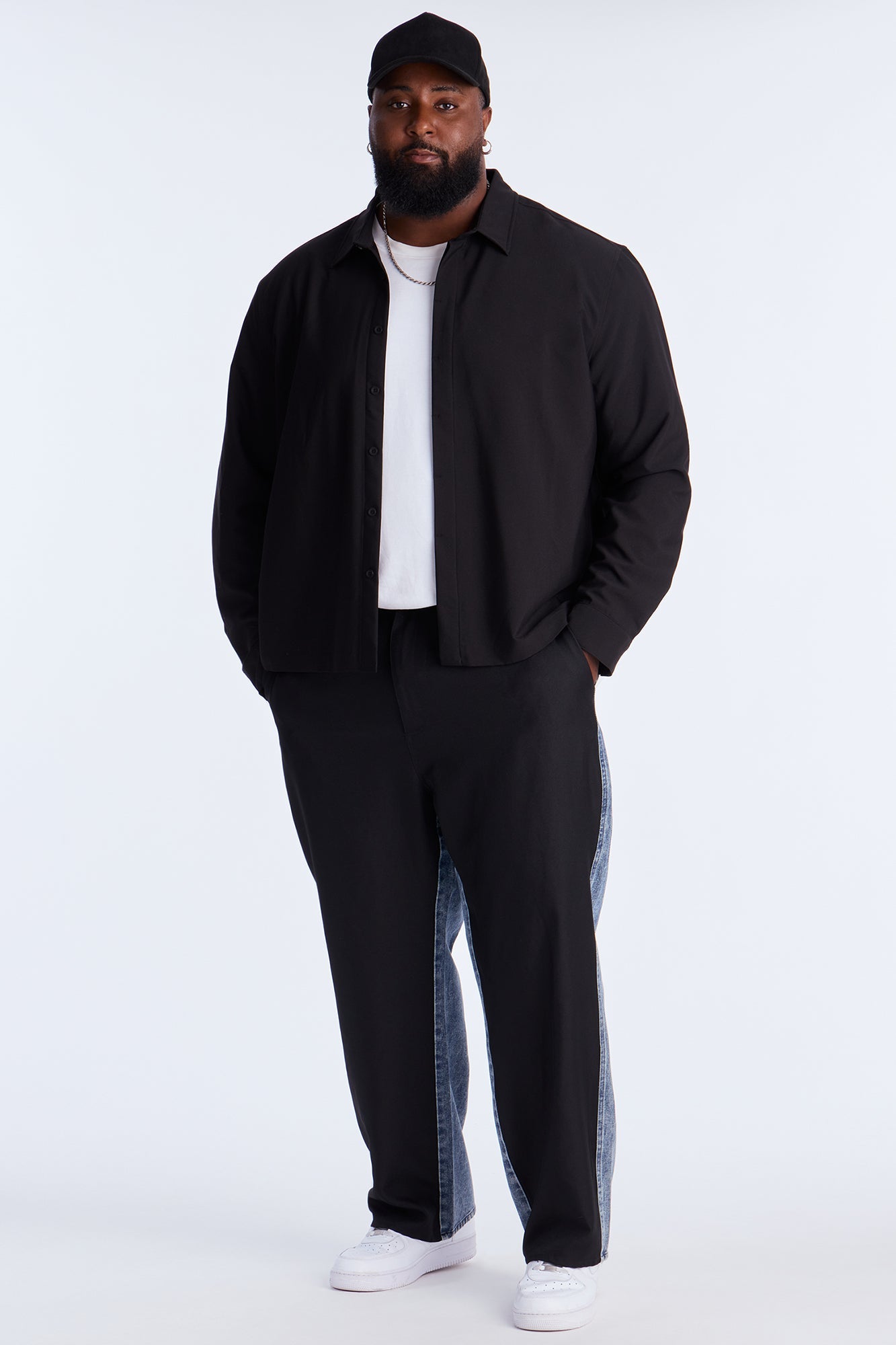 Baggy Business In The Front Jean - Black/combo