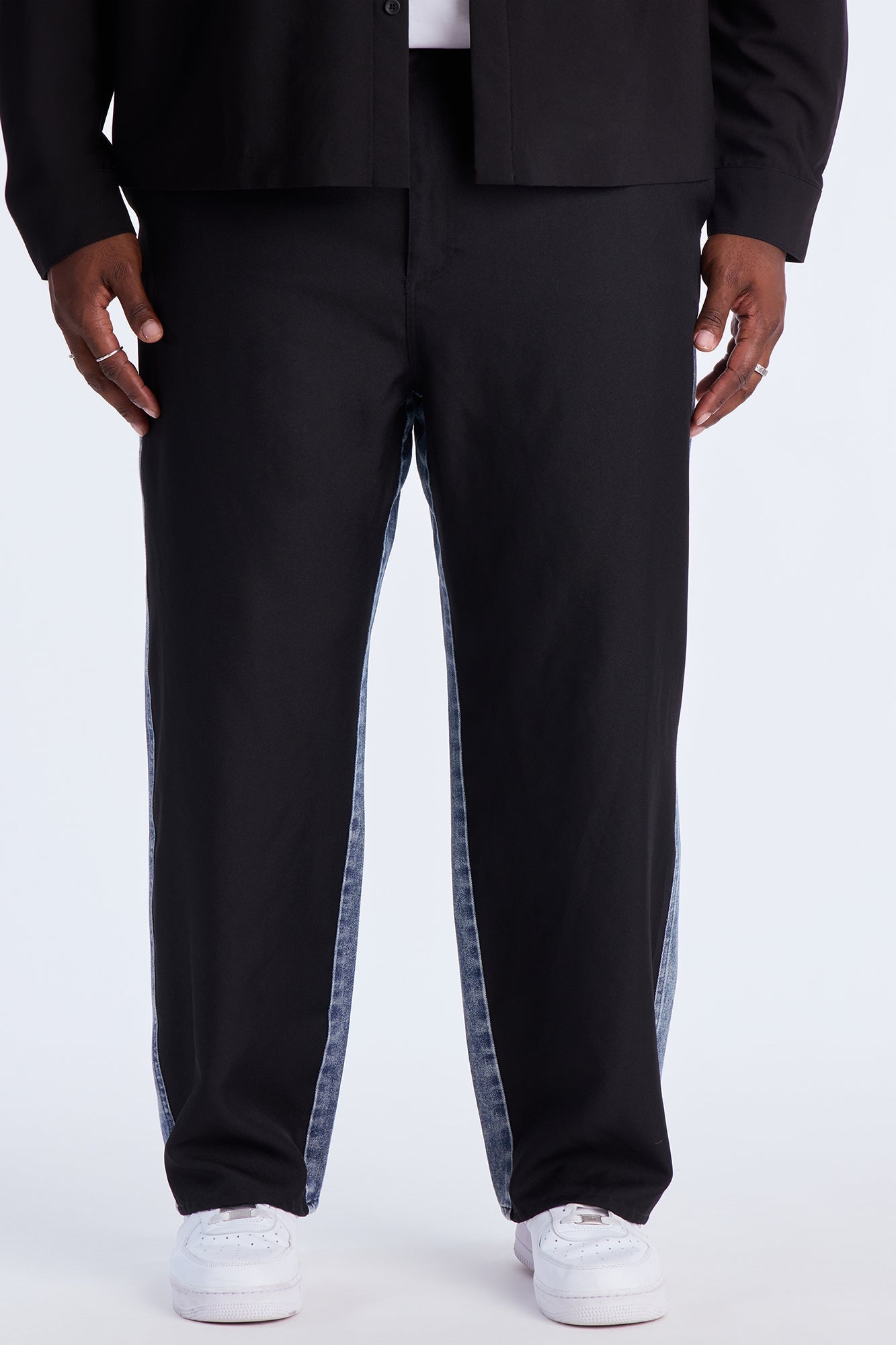 Baggy Business In The Front Jean - Black/combo