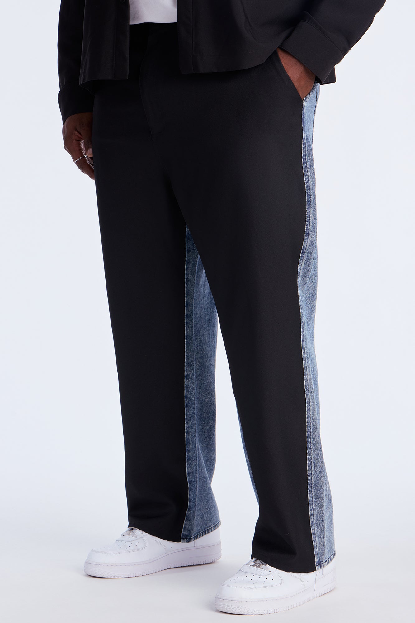 Baggy Business In The Front Jean - Black/combo