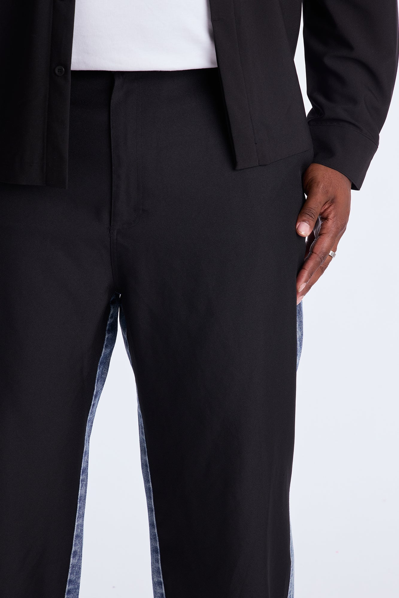 Baggy Business In The Front Jean - Black/combo