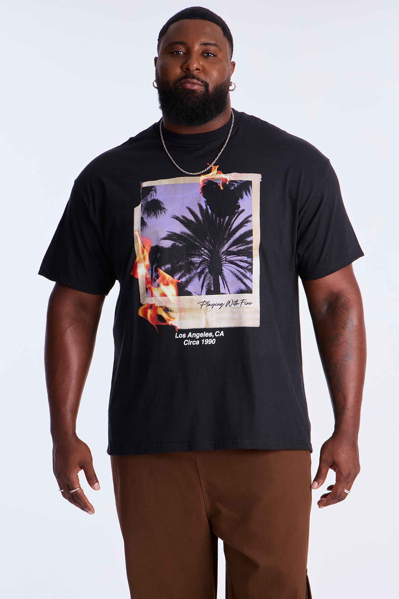 LA Burnt Polaroid Short Sleeve Tee - Black