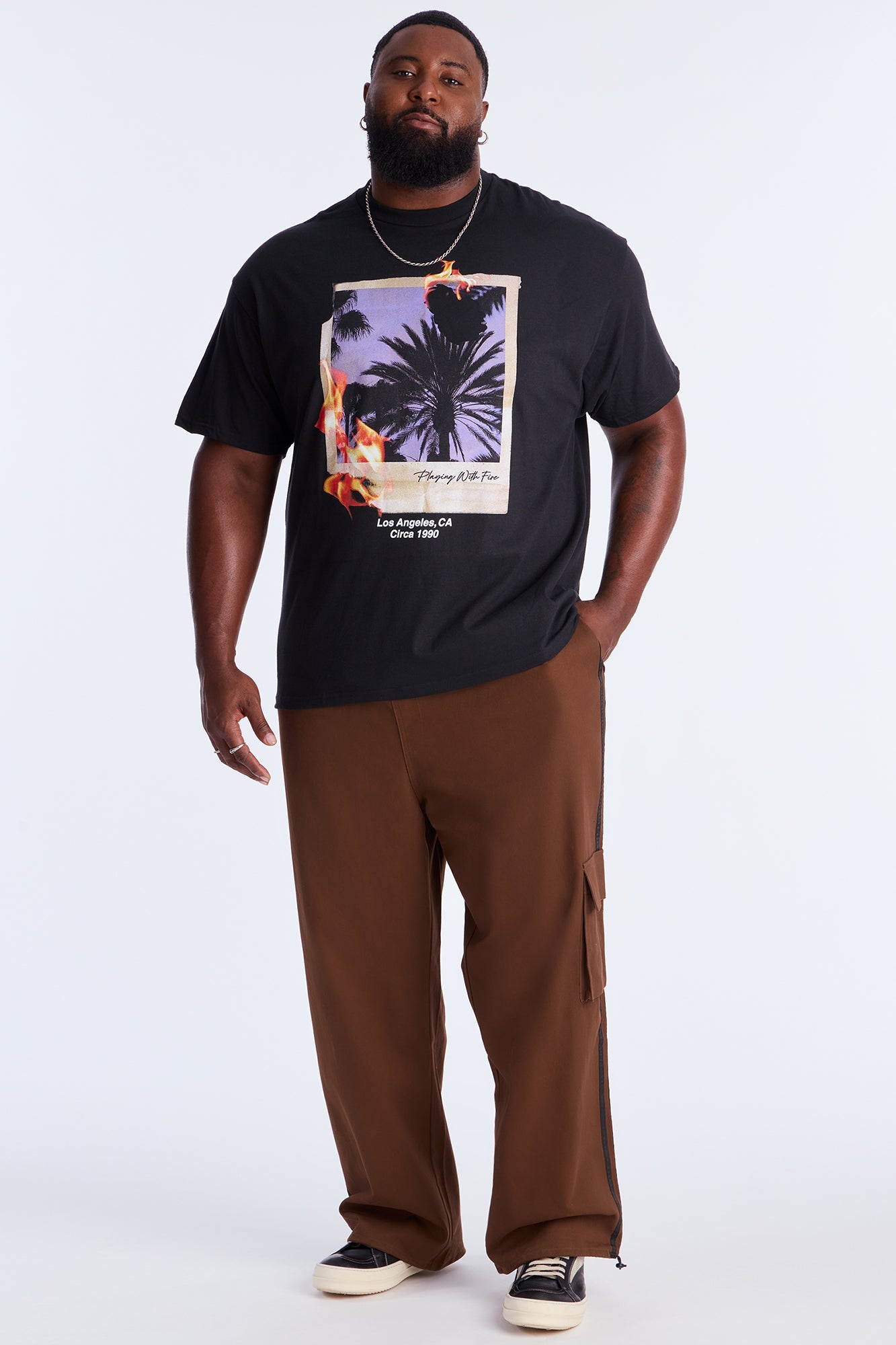 Baggy Run It By Track Pant - Brown