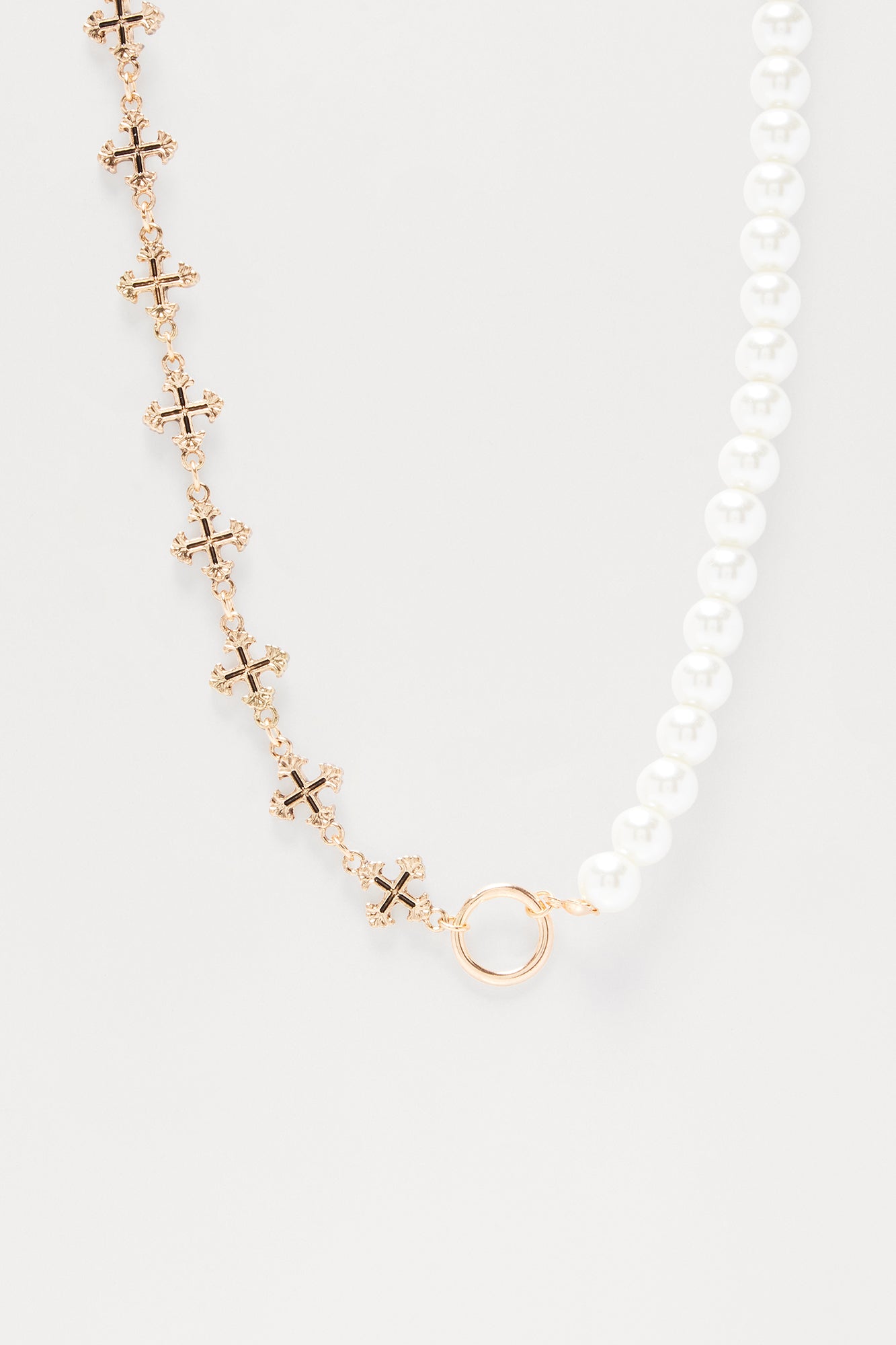 Unruly Pearl Necklace - Gold/combo