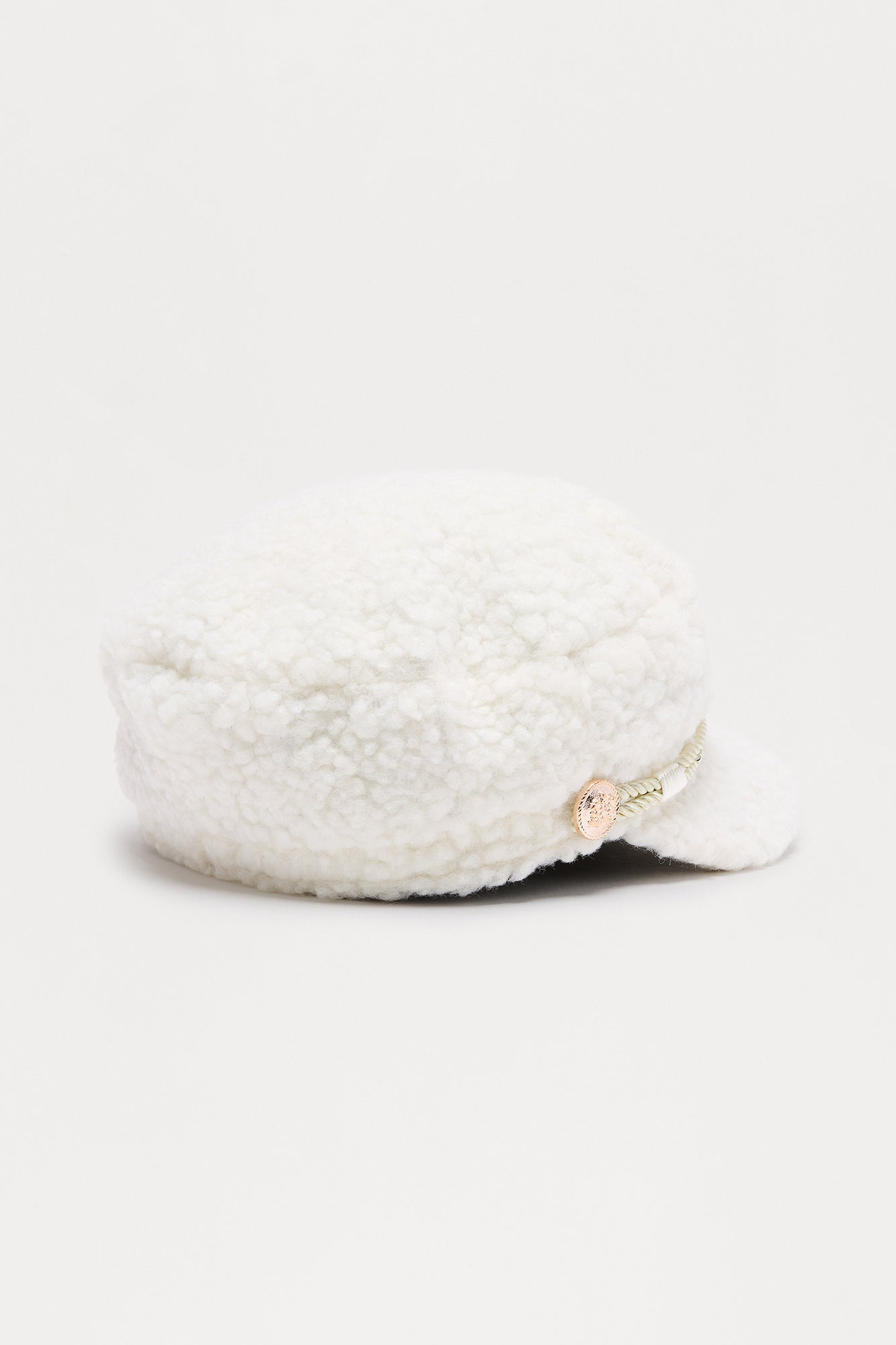 Fav Coffee Shop Sherpa Cabbie Hat - Ivory