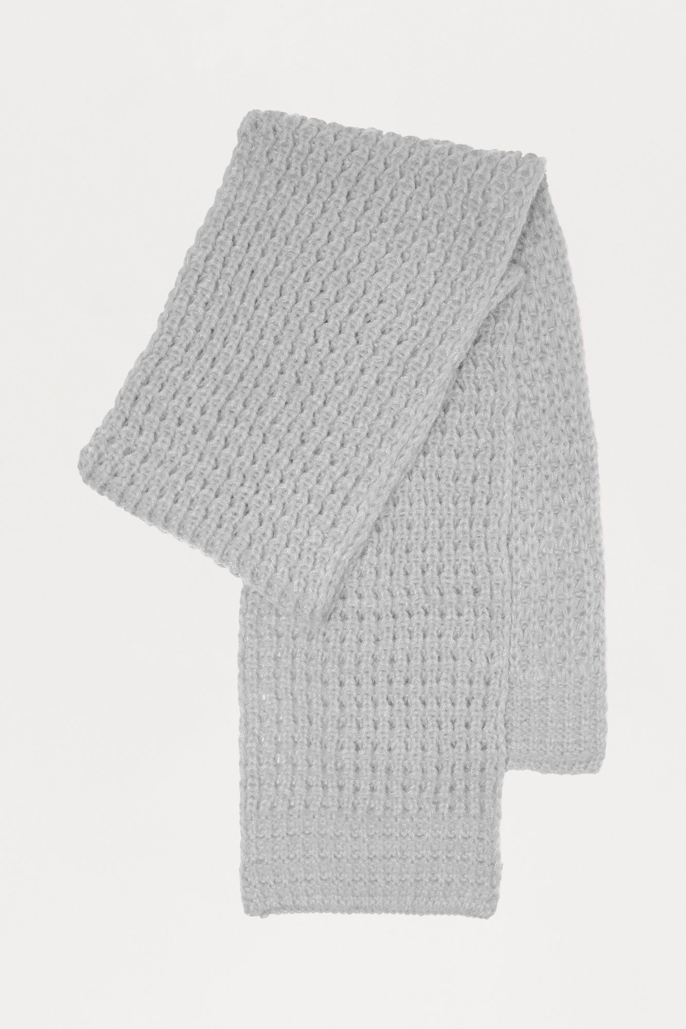 Warm Hugs Knitted Scarf - Grey