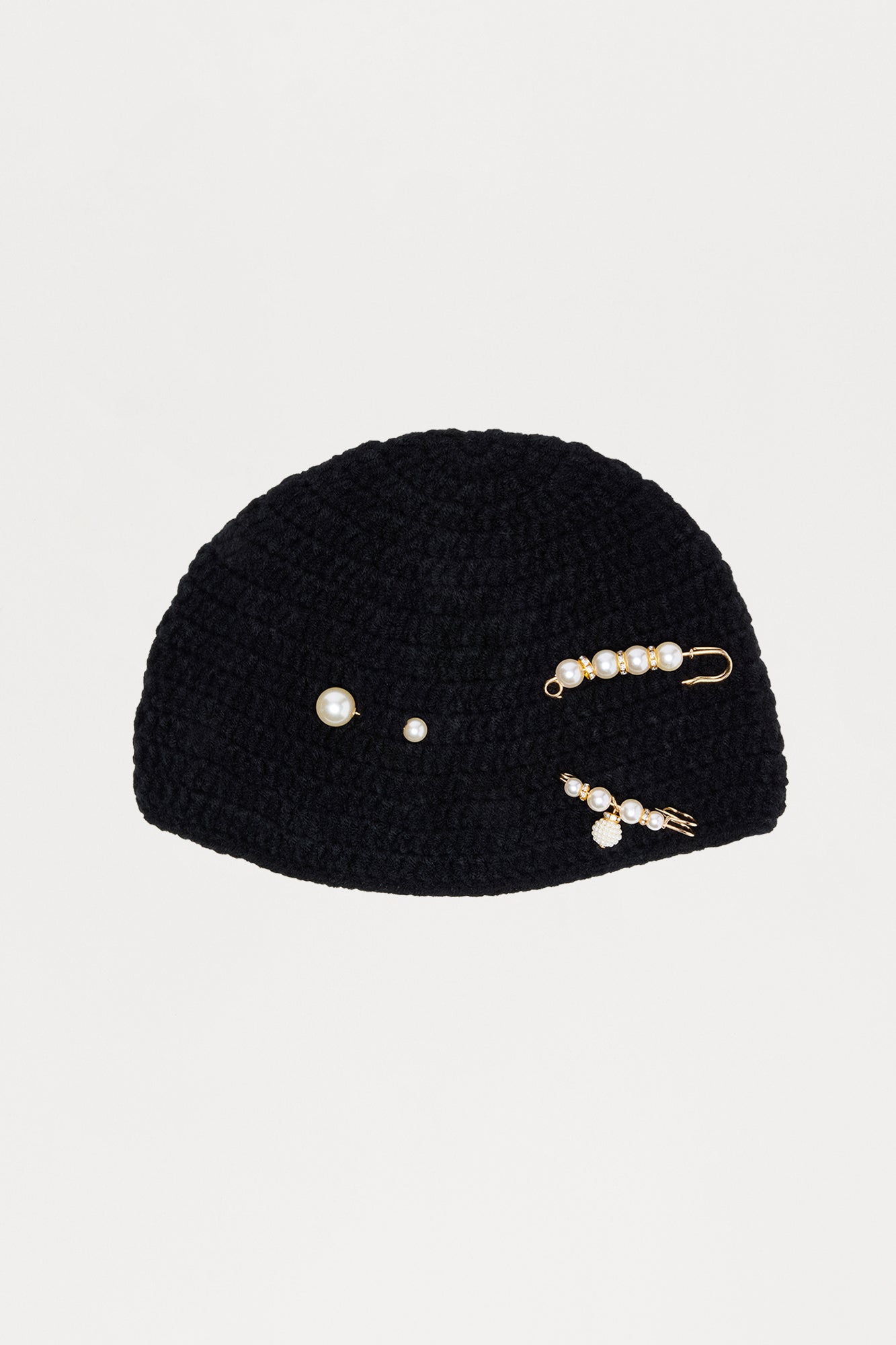 One Of A Kind Crochet Beanie - Black