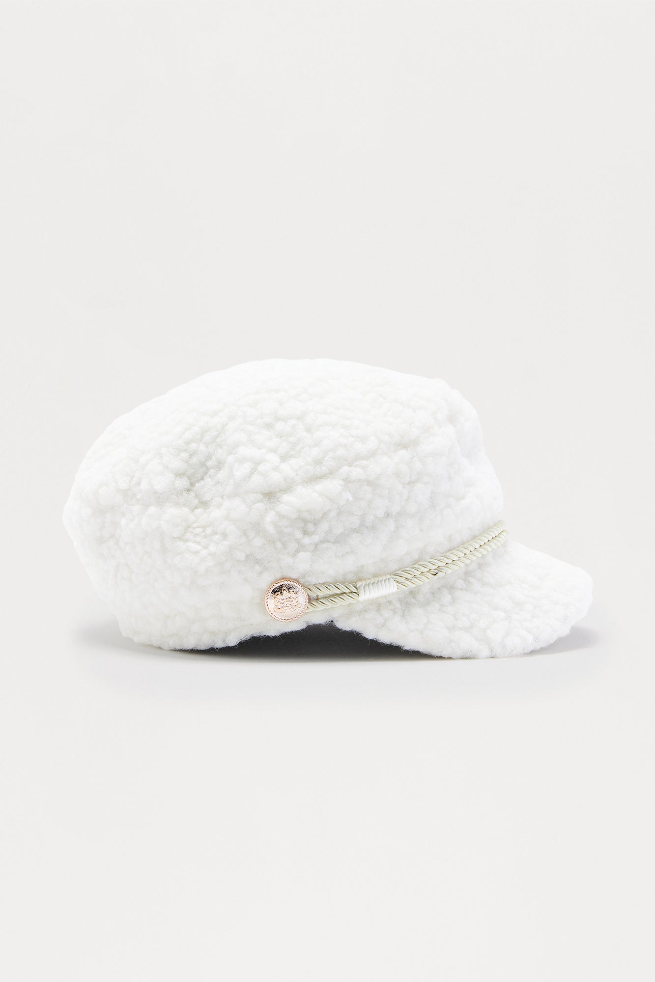 Fav Coffee Shop Sherpa Cabbie Hat - Ivory