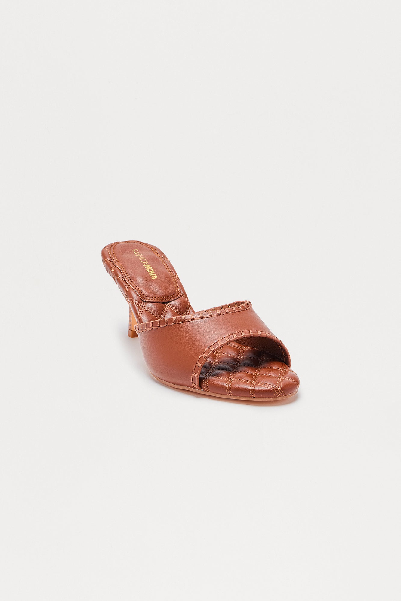 Esther Quilted Mules - Brown